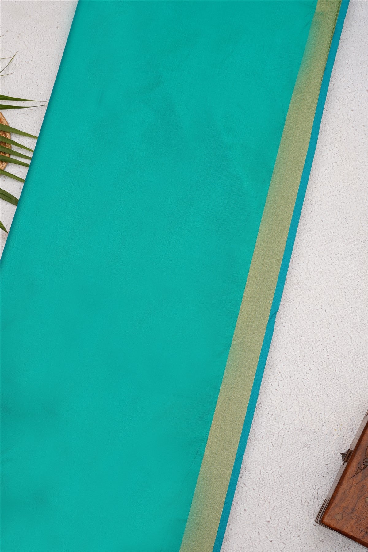 Ikat Soft Silk Teal Saree