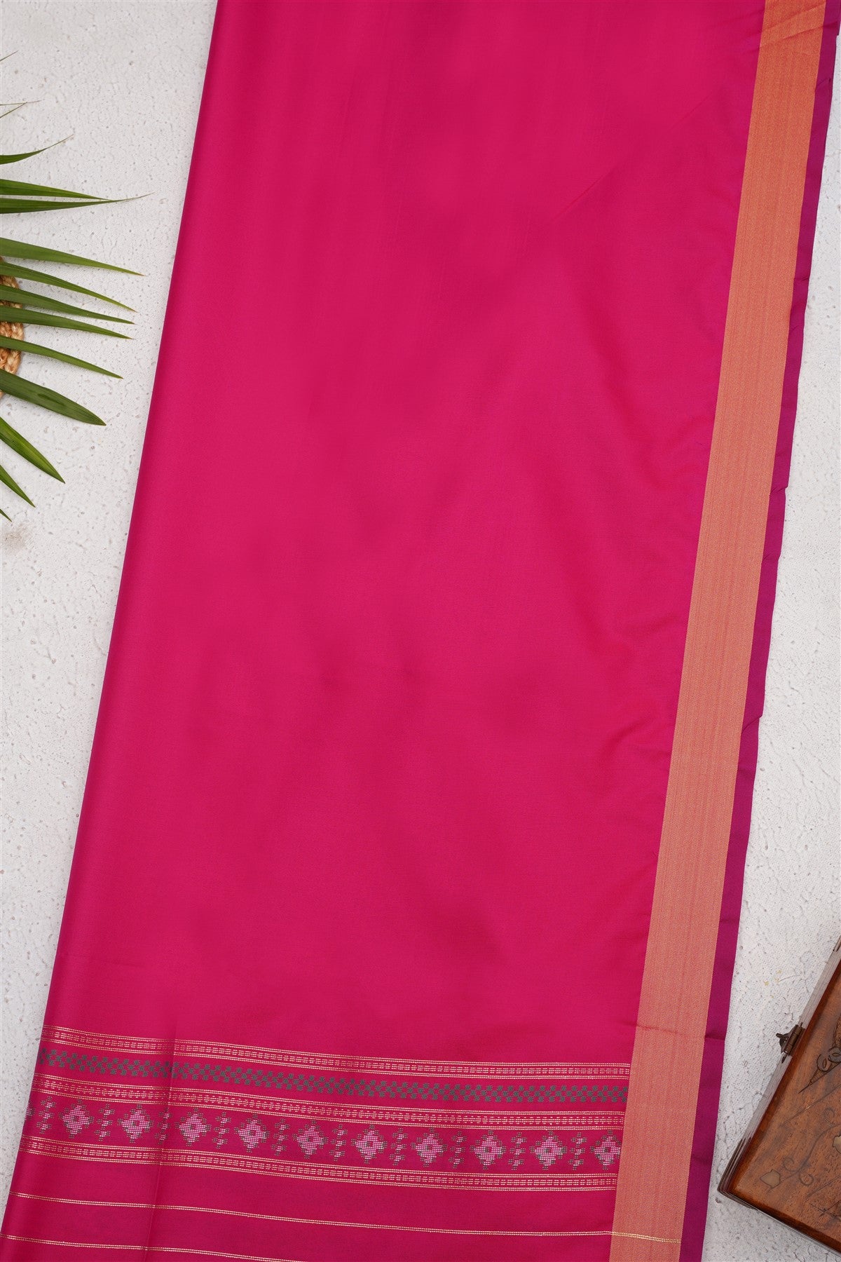 Ikat Soft Silk Dark Green Saree