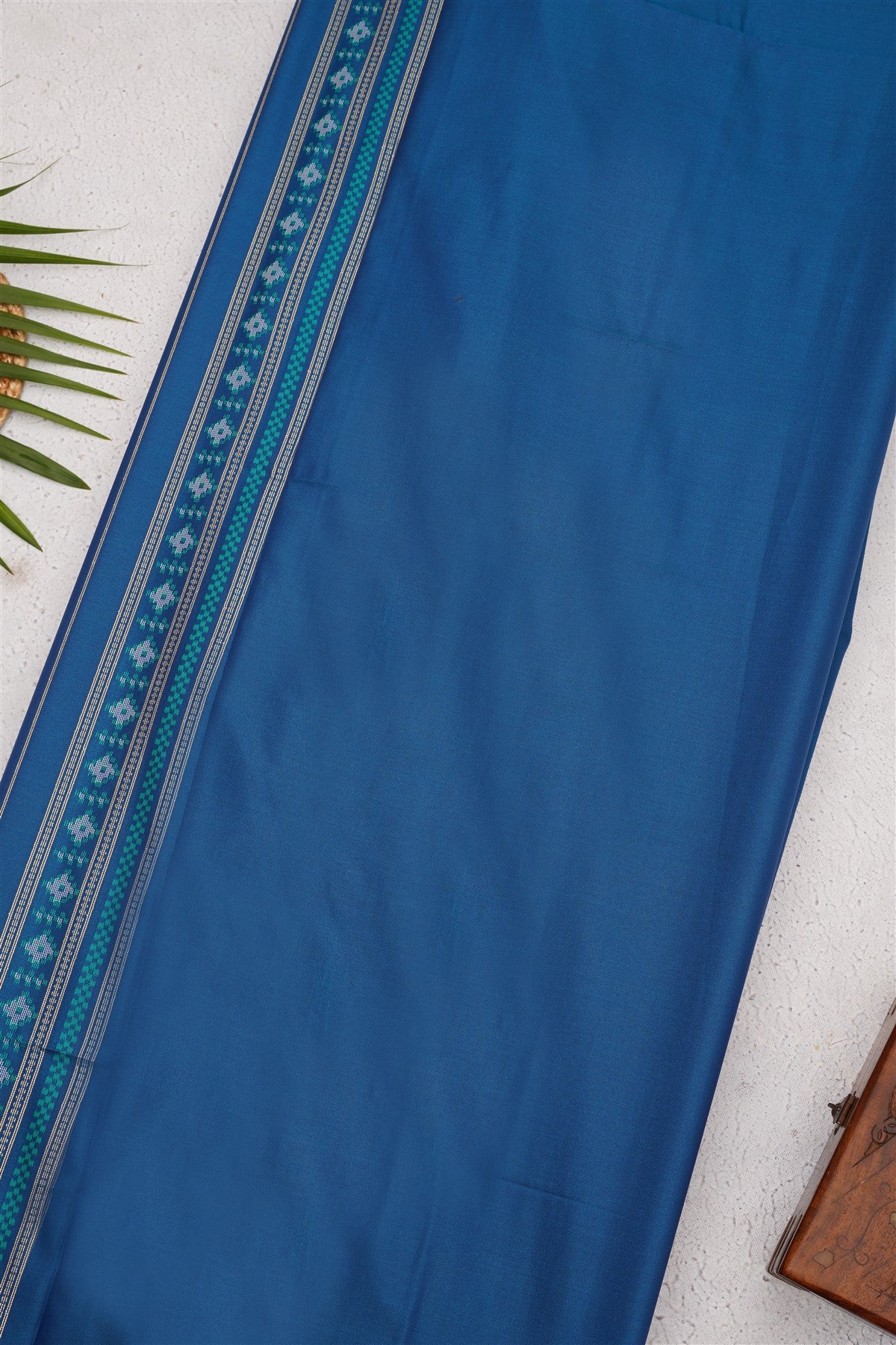 Ikat Soft Silk Green Saree