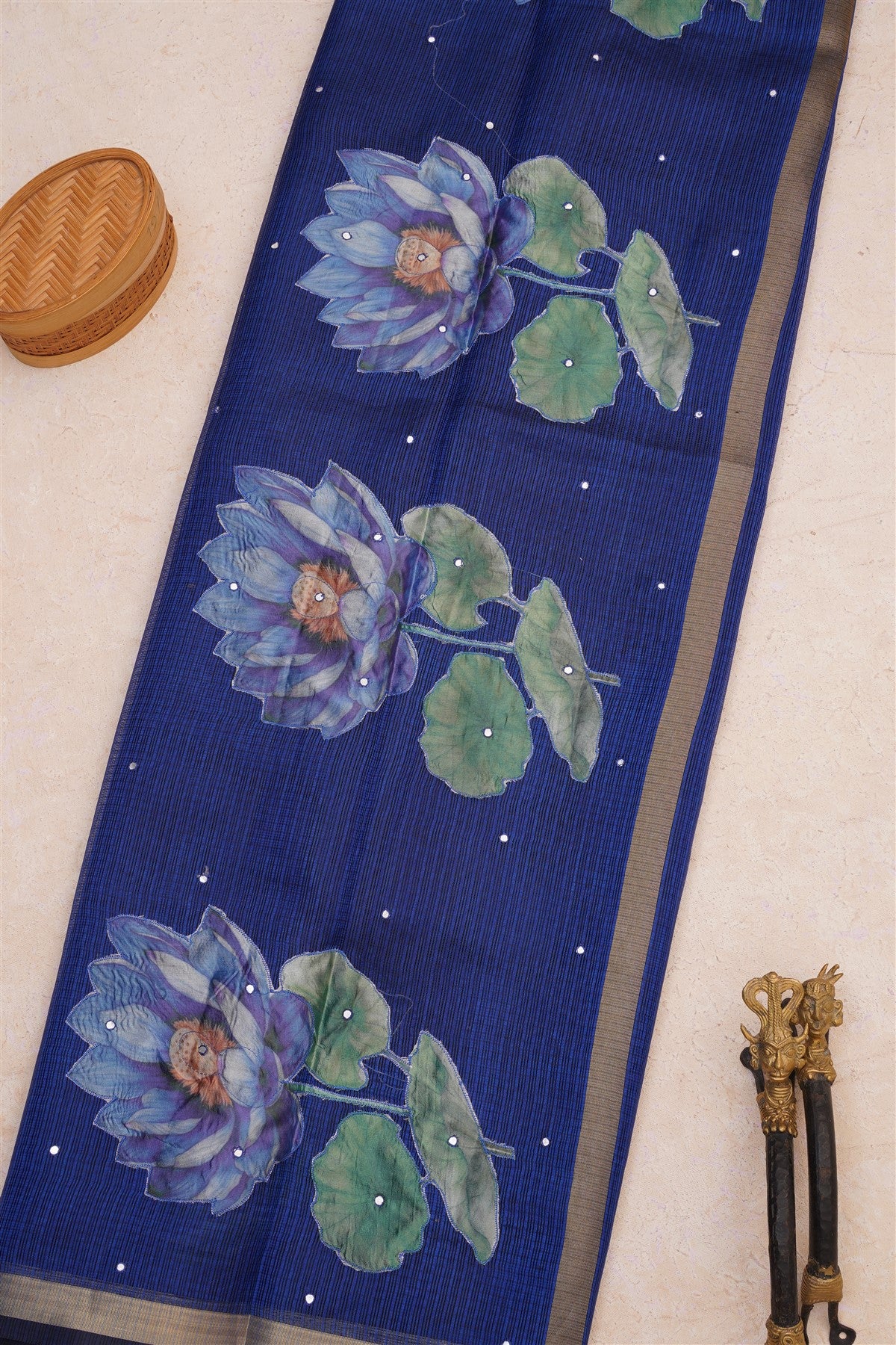 Kota Silk Kota Royal Blue Saree