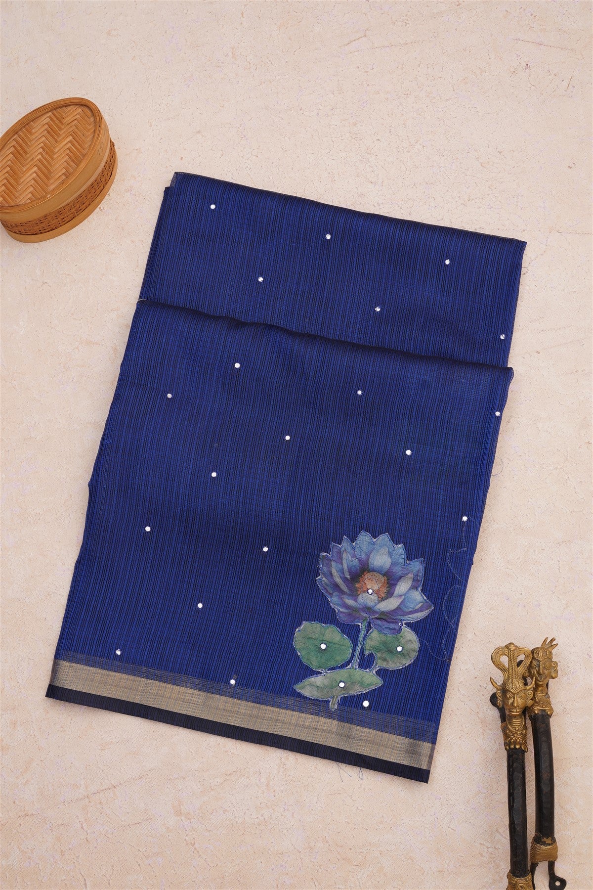 Kota Silk Kota Royal Blue Saree
