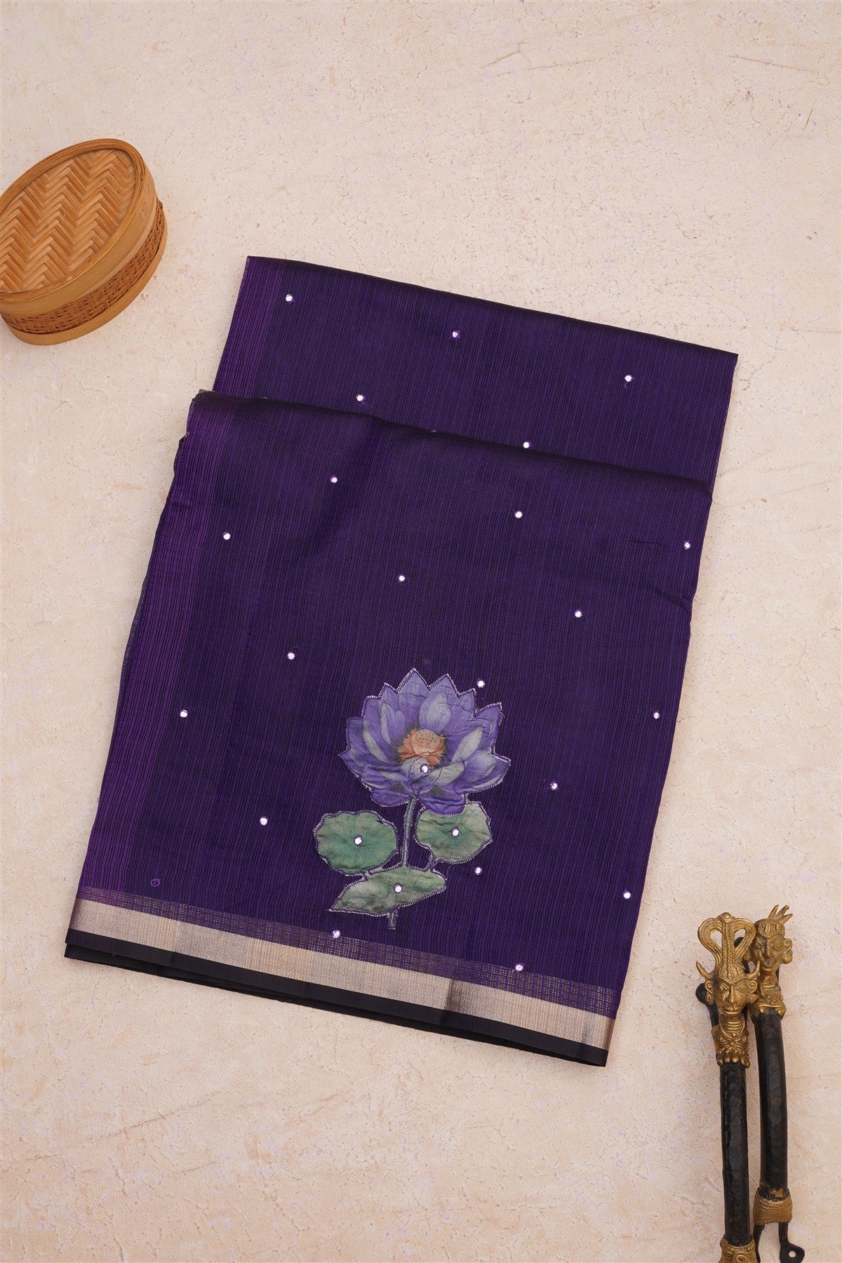 Kota Silk Kota Violet Saree