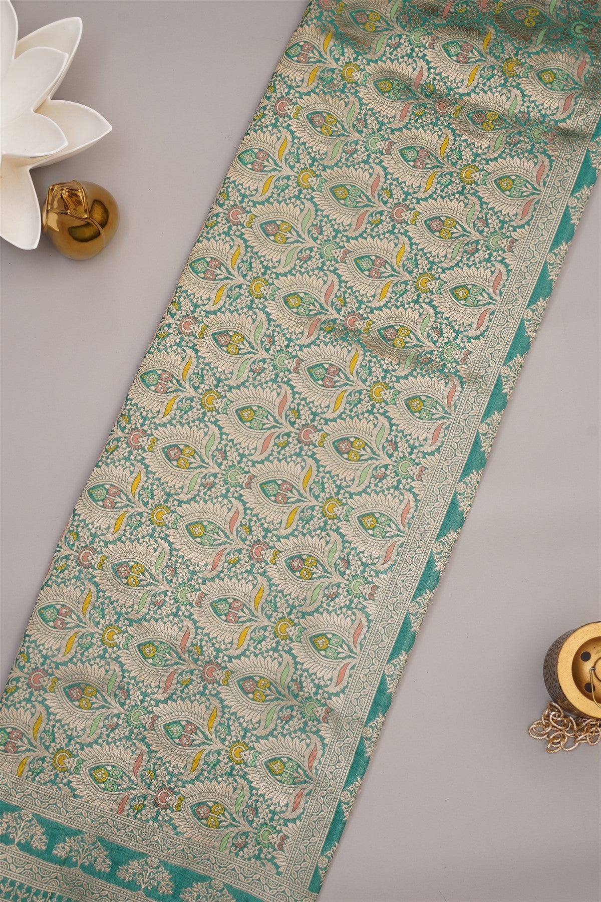 Banarasi Warm Silk Dark Green Saree