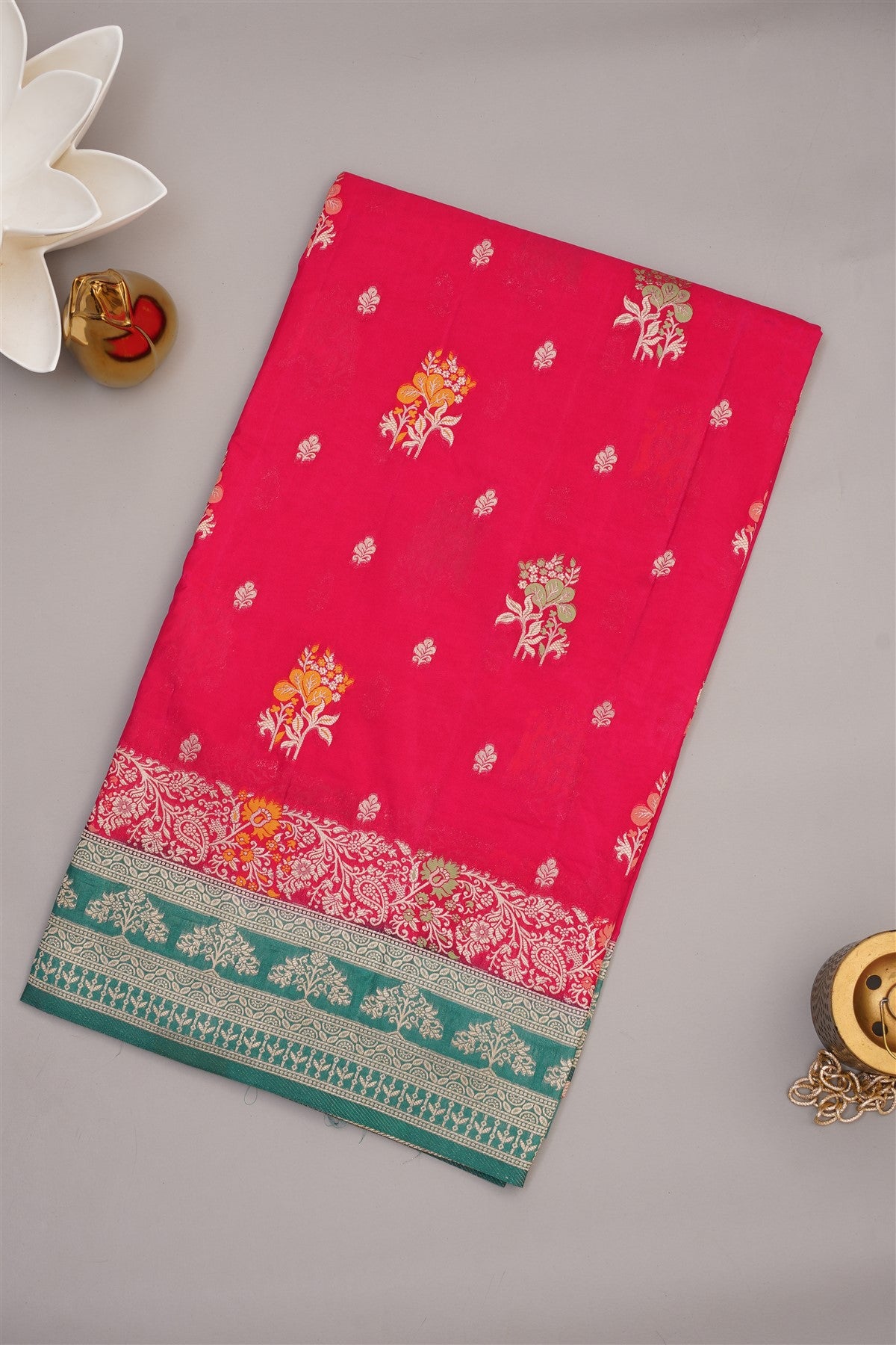 Banarasi Warm Silk Dark Pink Saree