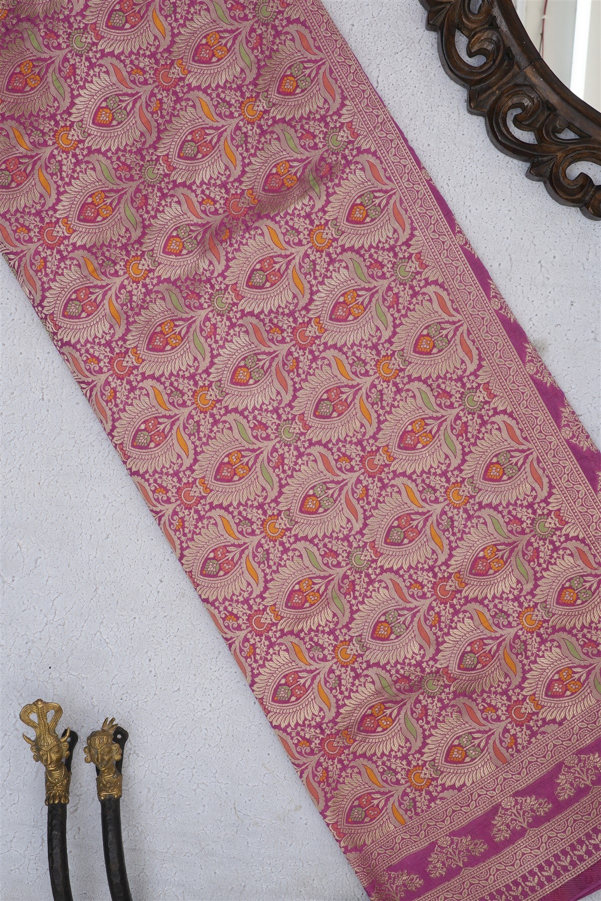 Banarasi Warm Silk Dark Purple Saree