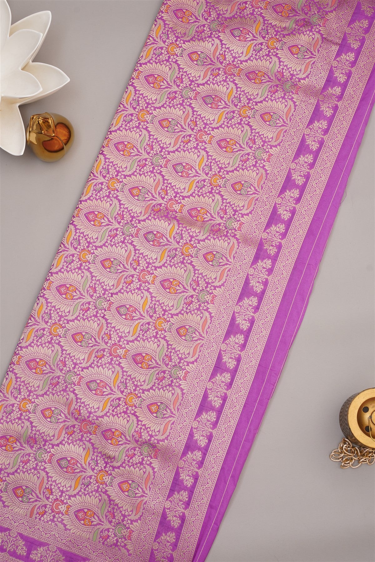 Banarasi Warm Silk Violet Saree