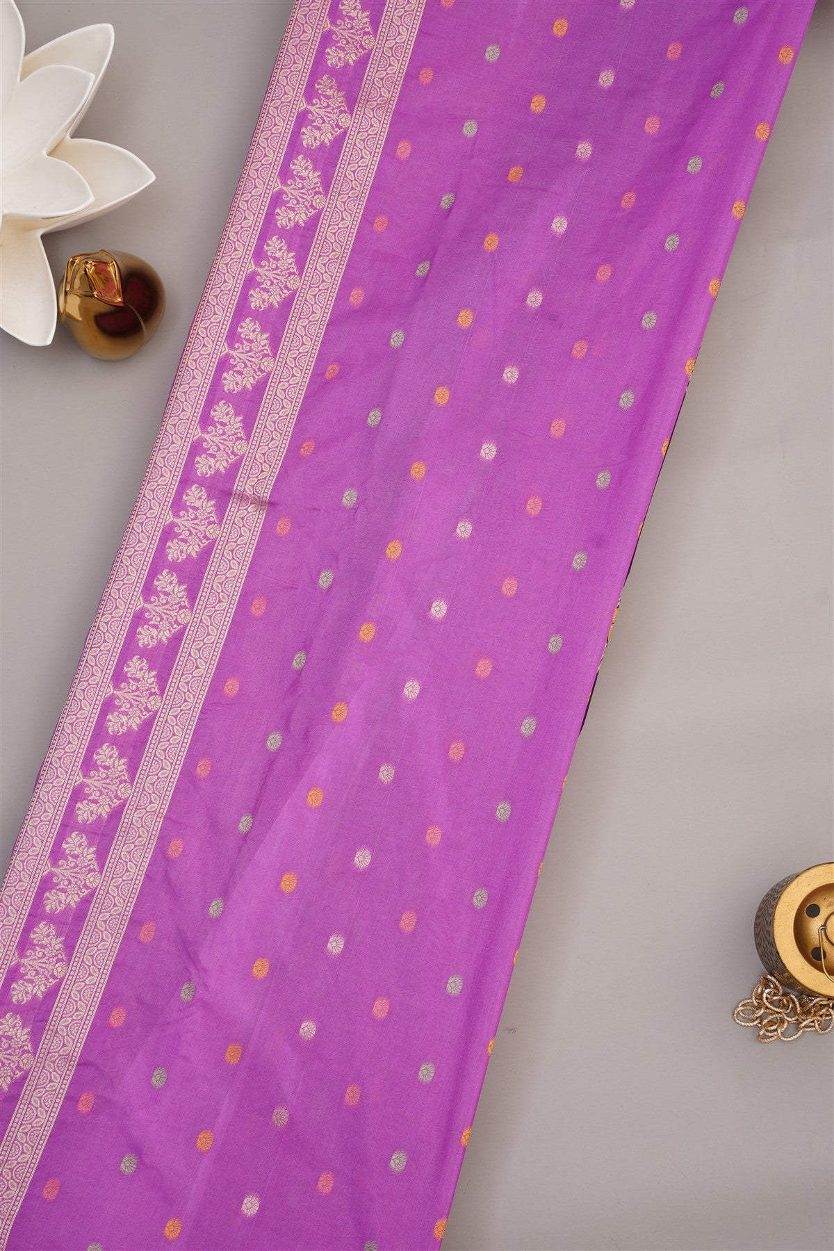 Banarasi Warm Silk Violet Saree