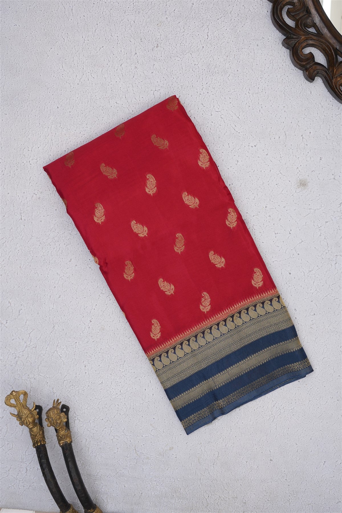 Banarasi Mashru Dark Pink Saree
