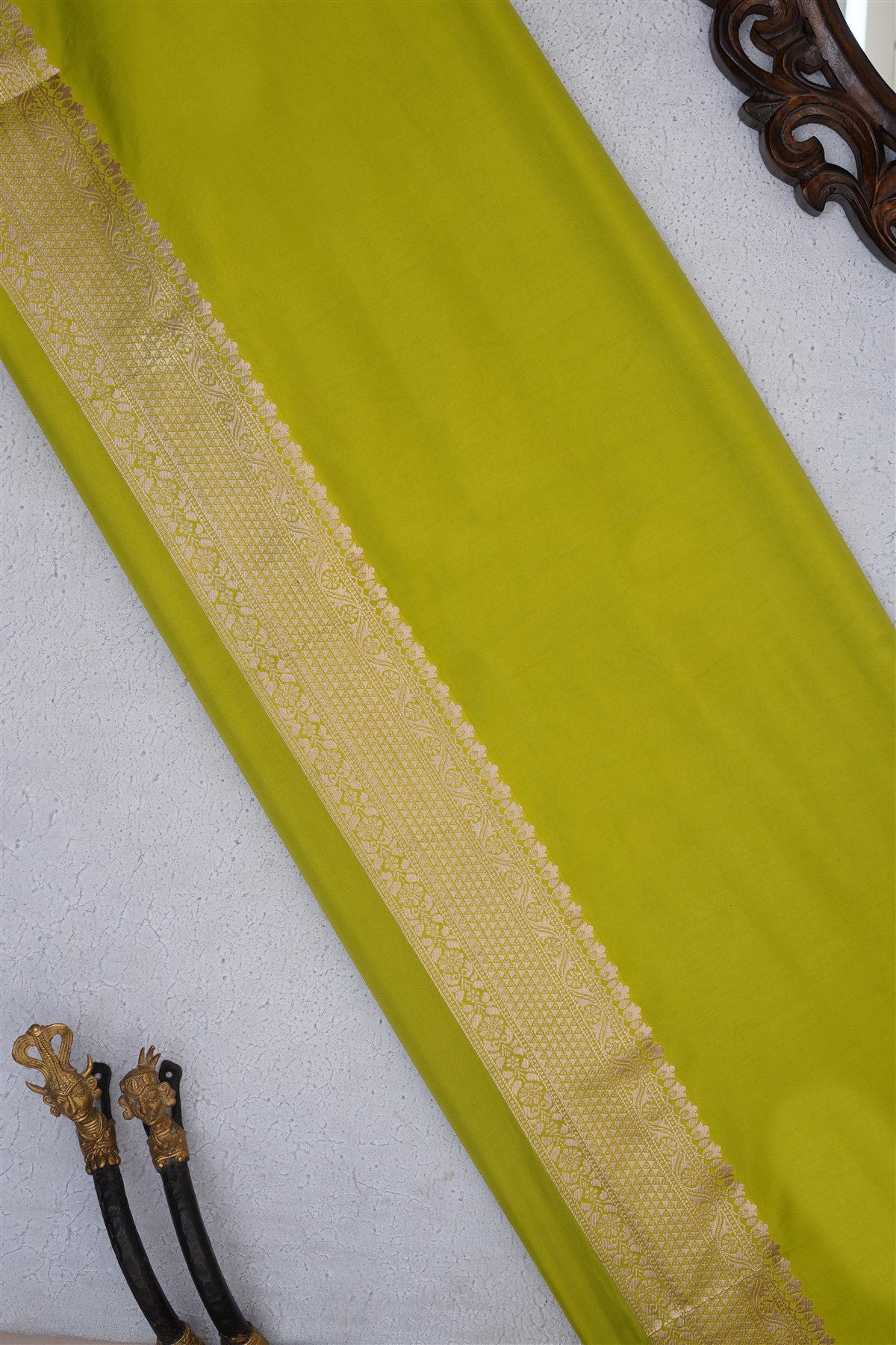 Banarasi Soft Silk Dark Green Saree