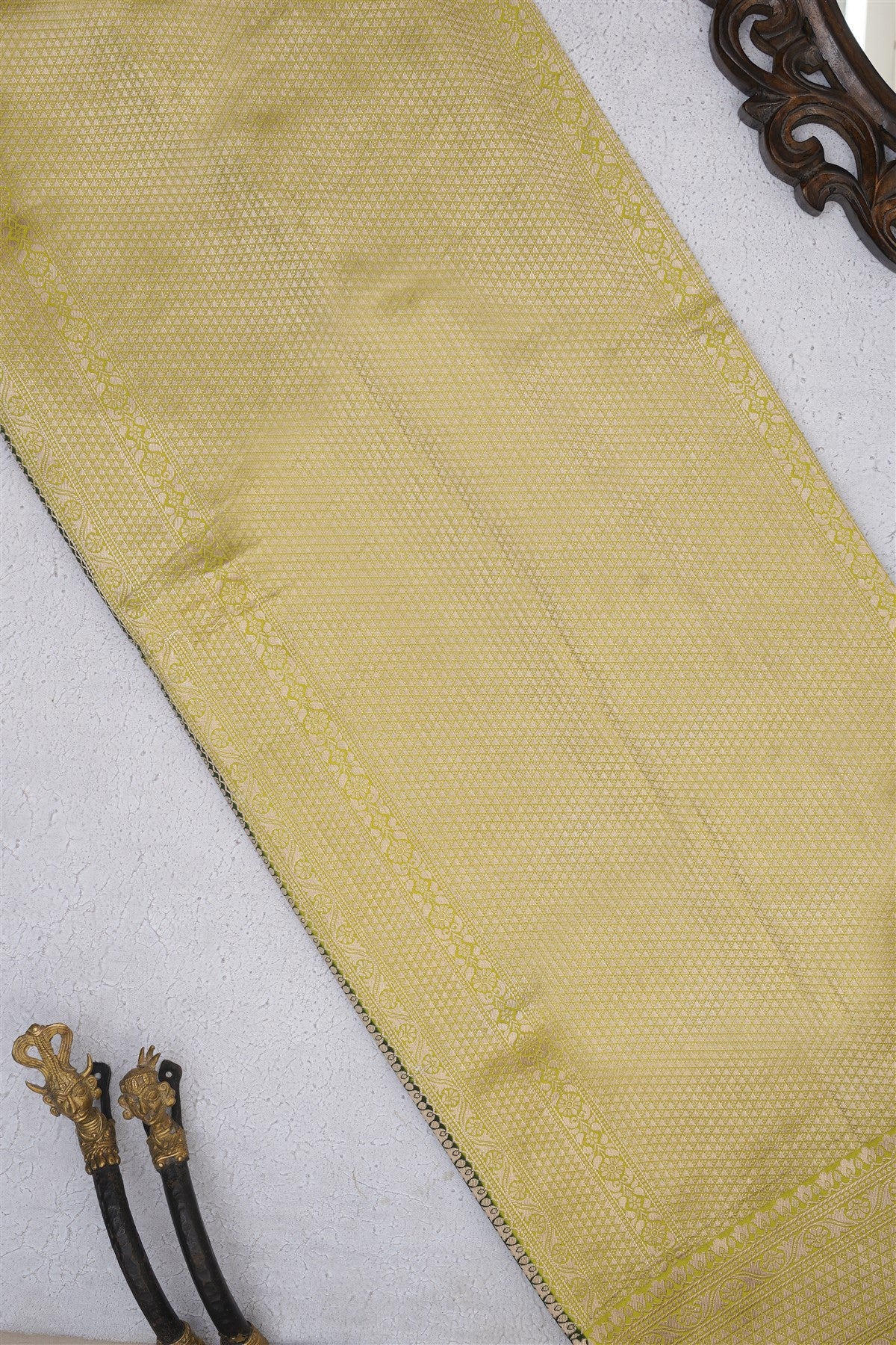 Banarasi Soft Silk Dark Green Saree