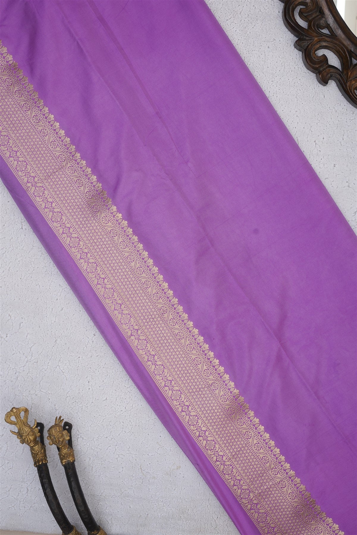 Banarasi Soft Silk Navy Blue Saree
