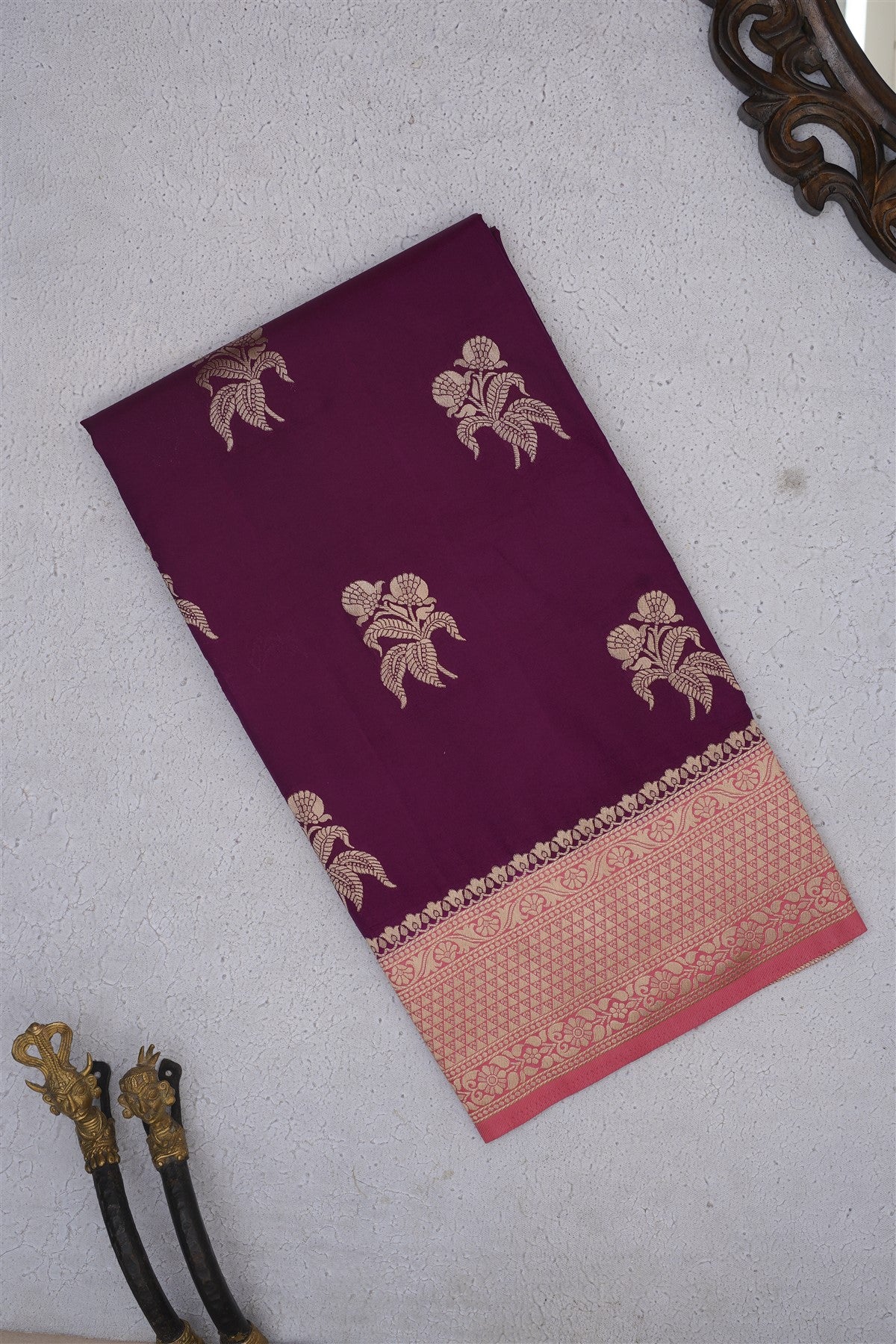 Banarasi Soft Silk Purple Saree