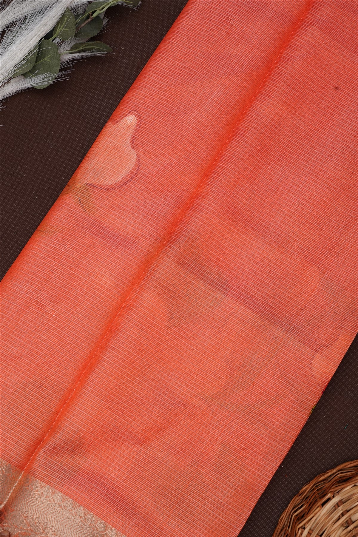 Fancy Kota Light Orange Saree