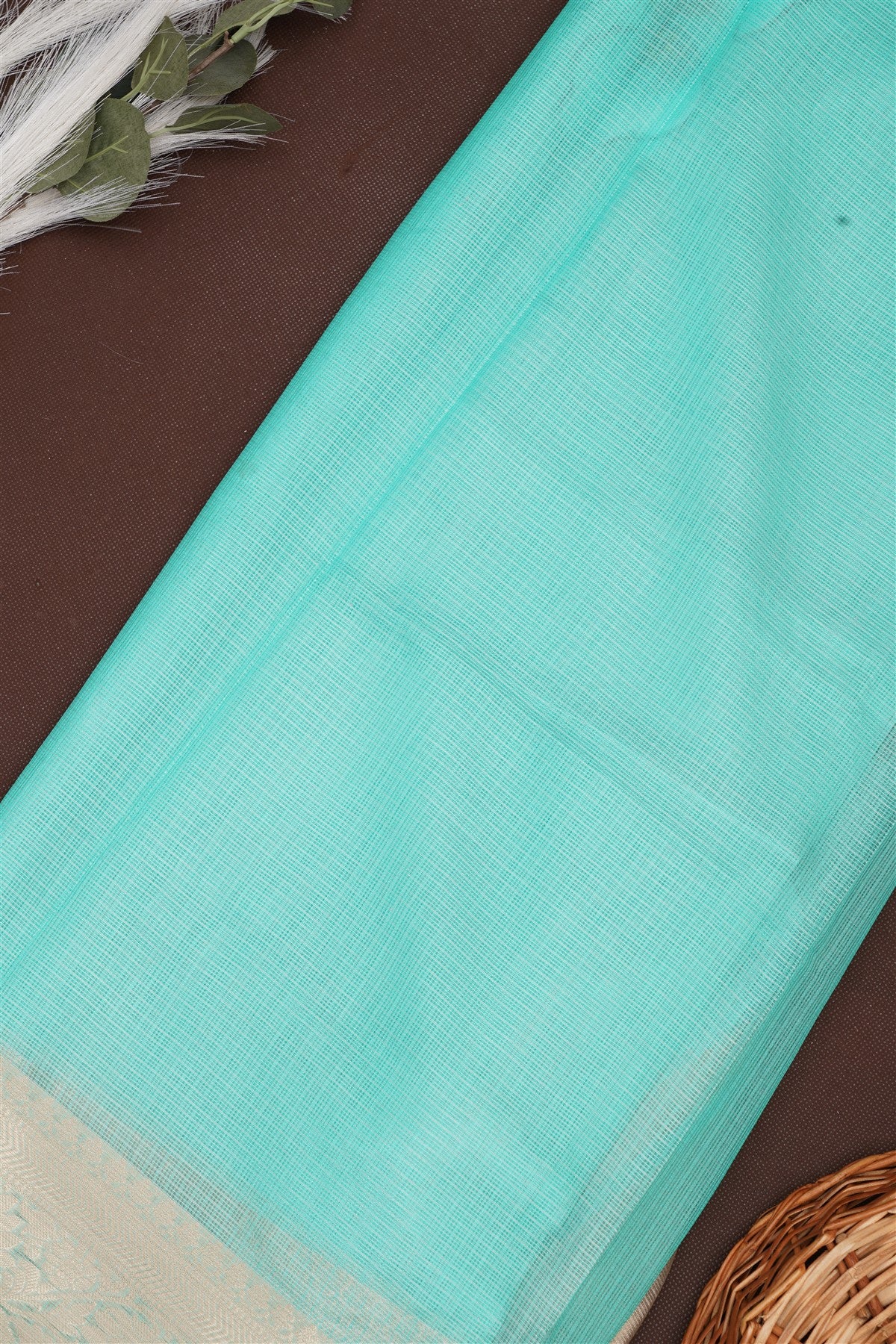 Fancy Kota Sea Green Saree