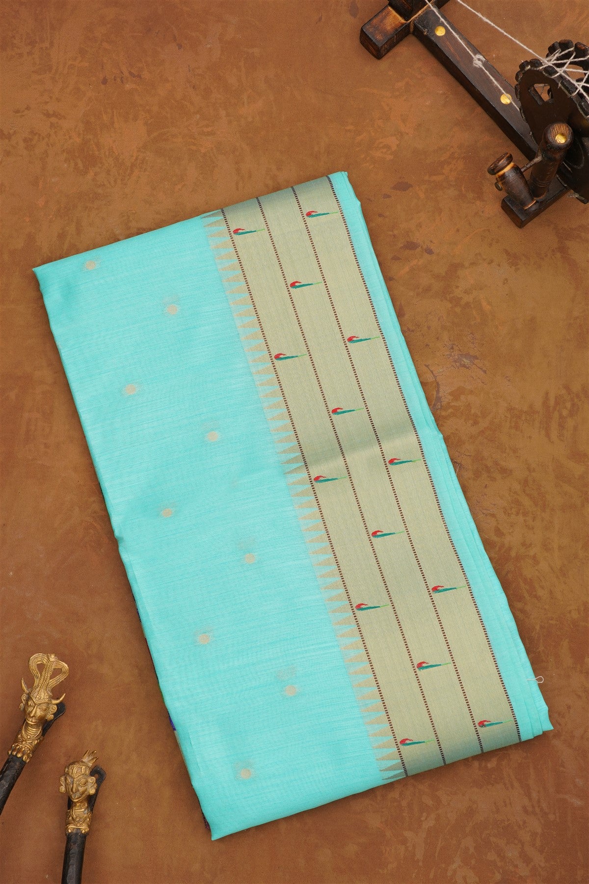 Bhagalpur Silk Sea Green Saree