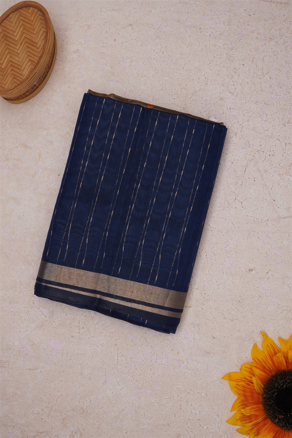 Bhagalpur Silk Navy Blue Saree