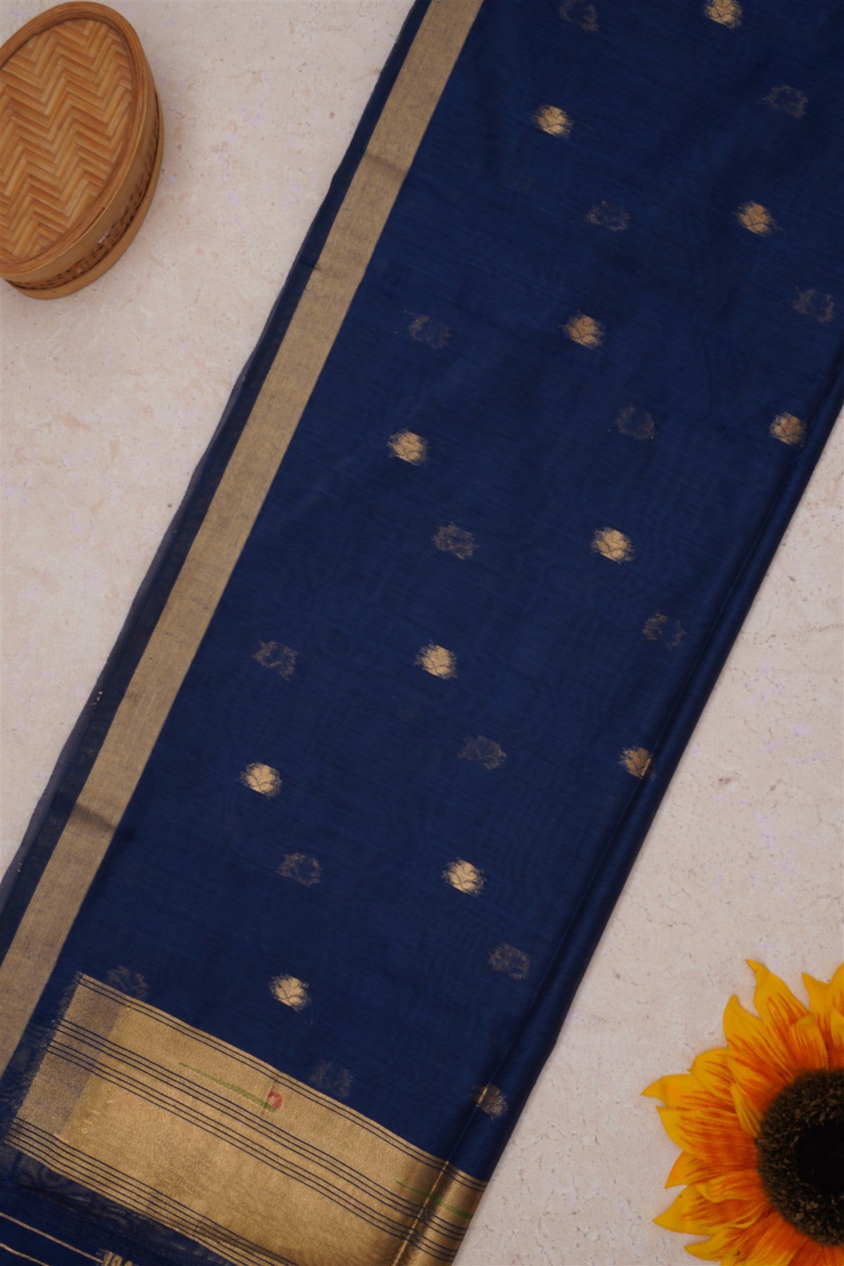Bhagalpur Silk Navy Blue Saree