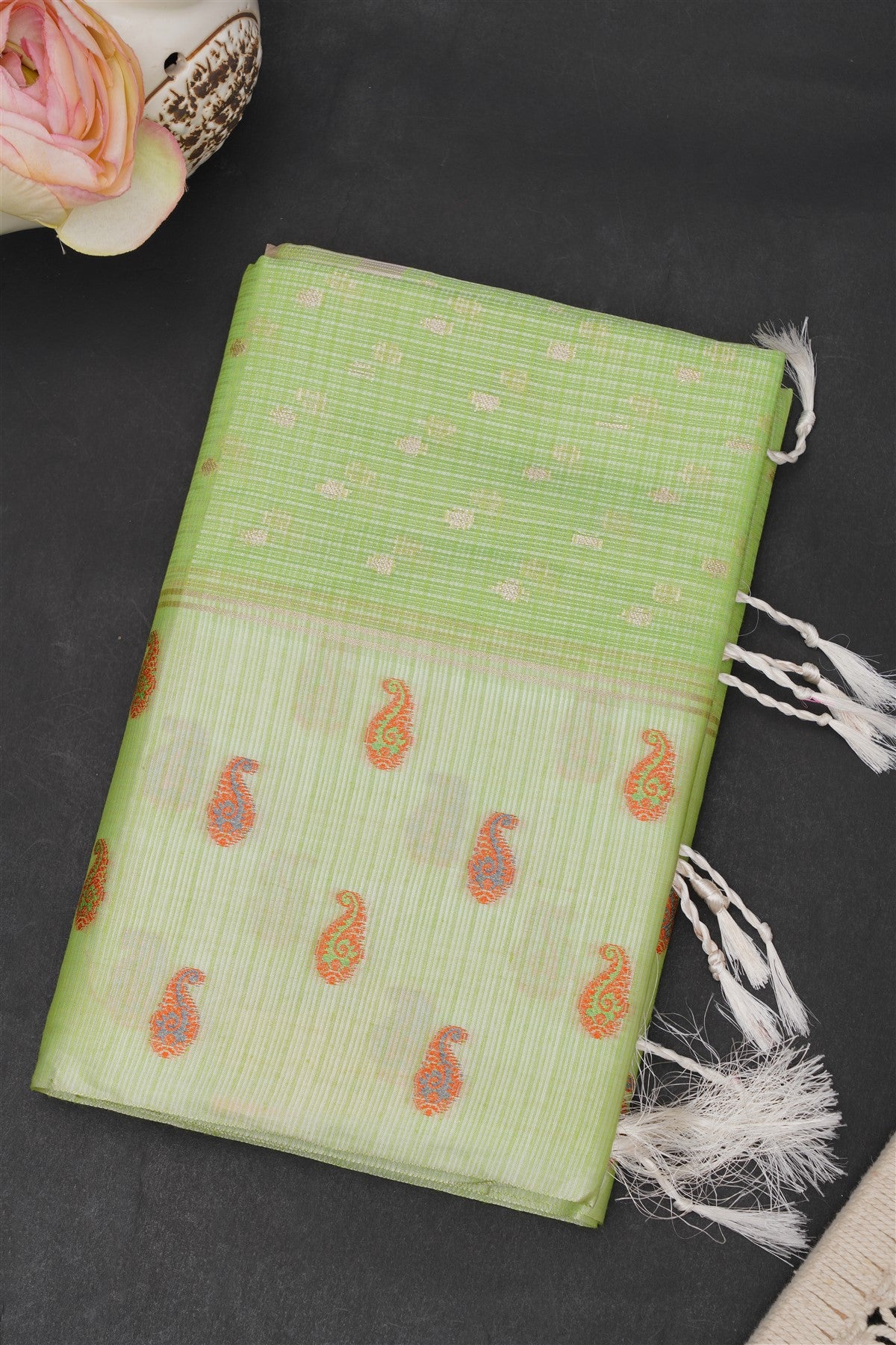 Kota Silk Kota Light Green Saree