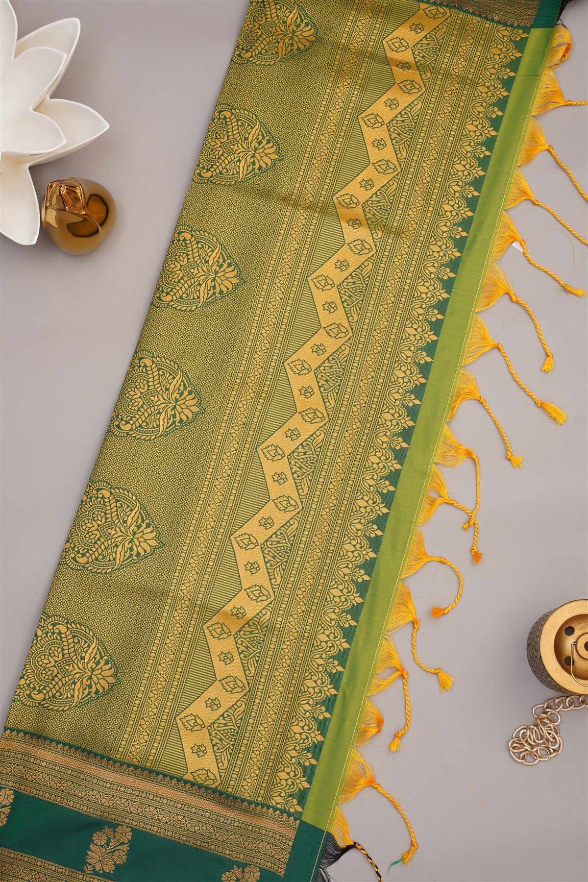 Banarasi Soft Silk Green Saree