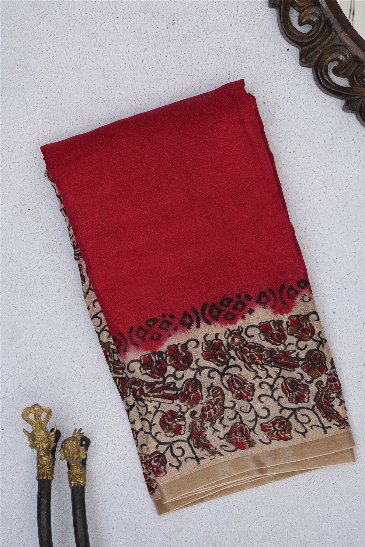 Fancy Khadi Dark Pink Saree