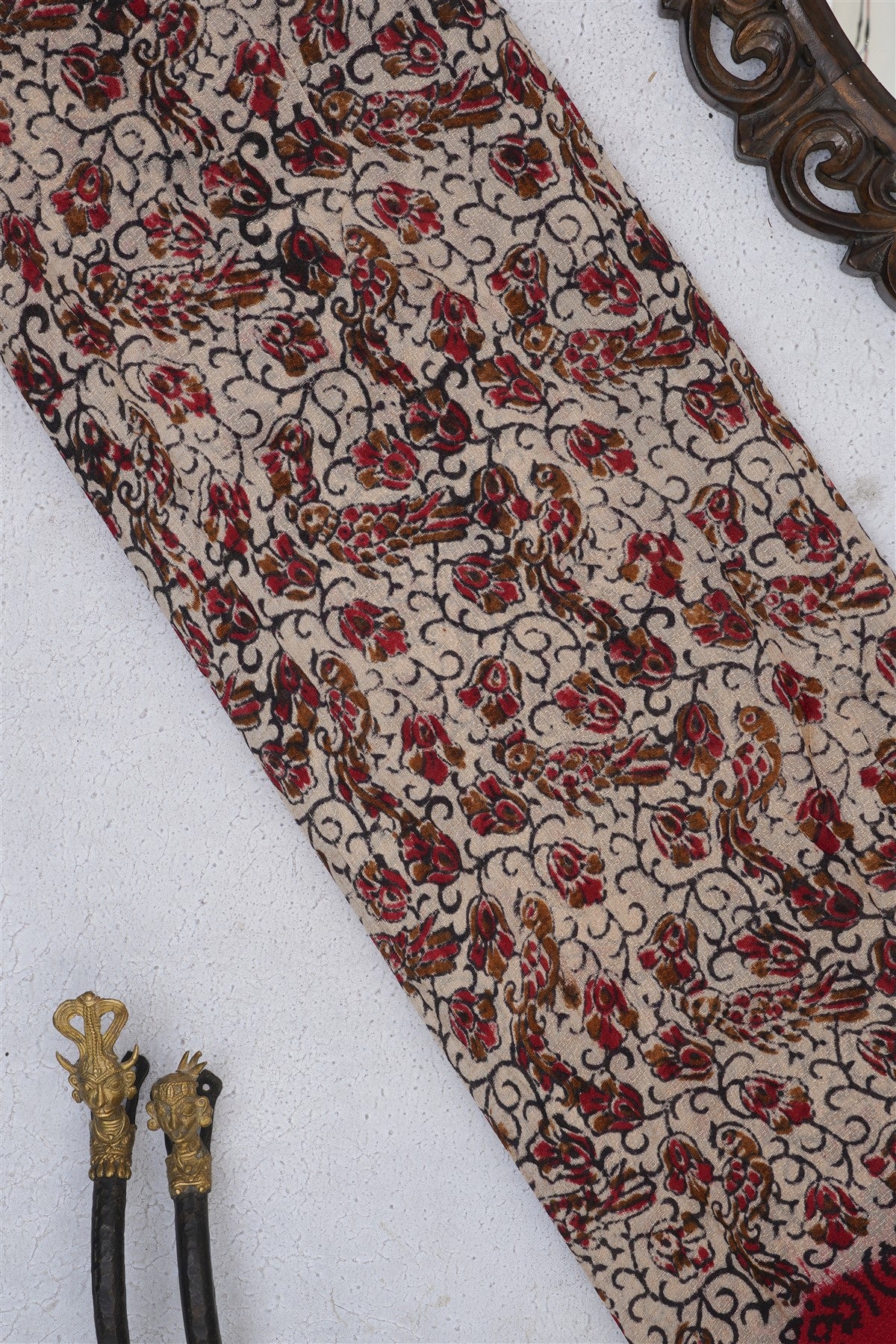 Fancy Khadi Dark Pink Saree