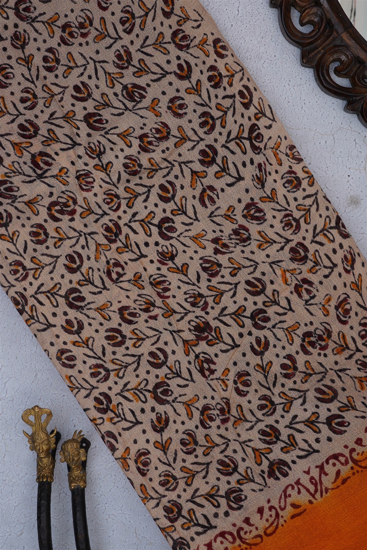 Fancy Khadi Mustard Saree