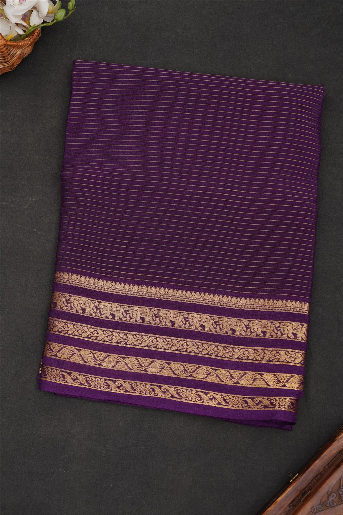 Fancy Georgette Violet Saree