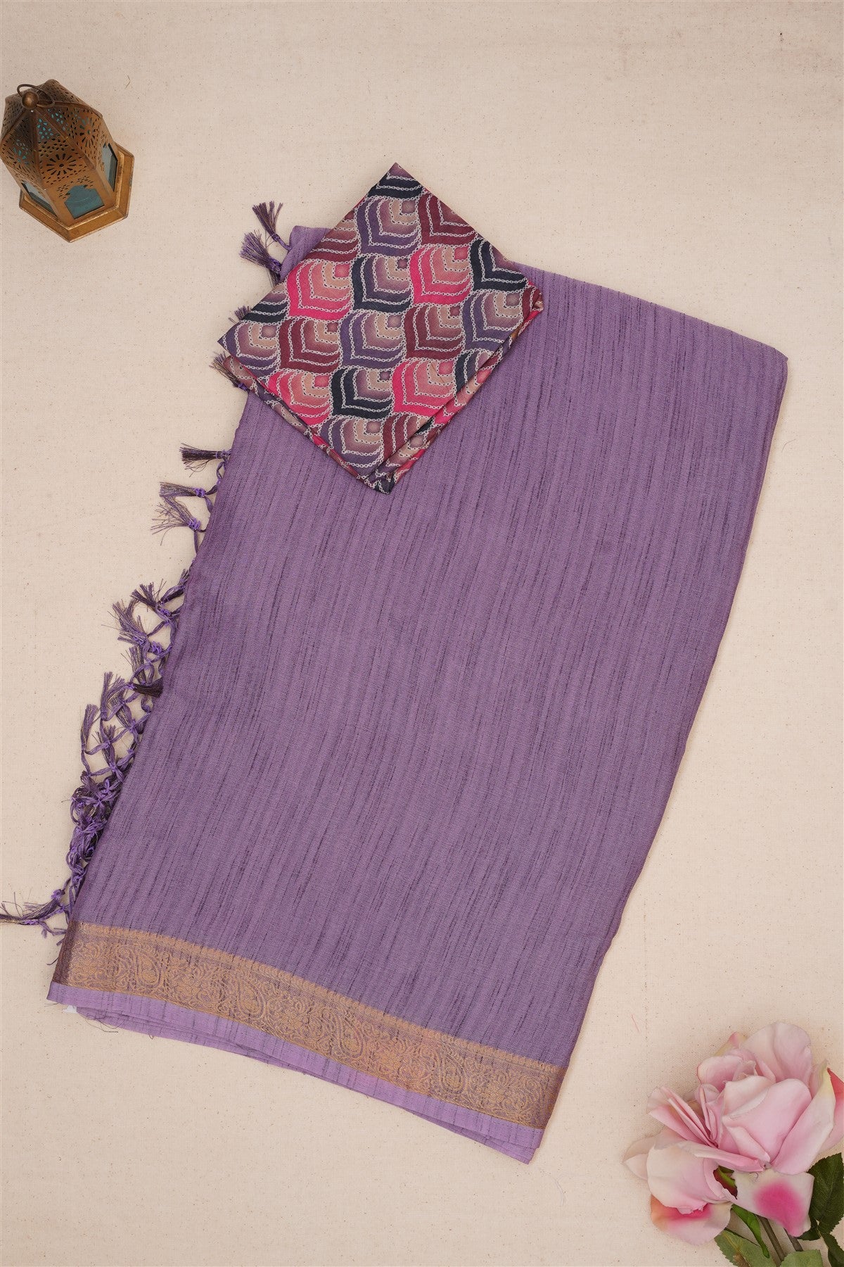 Fancy Chiffon Lavender Saree