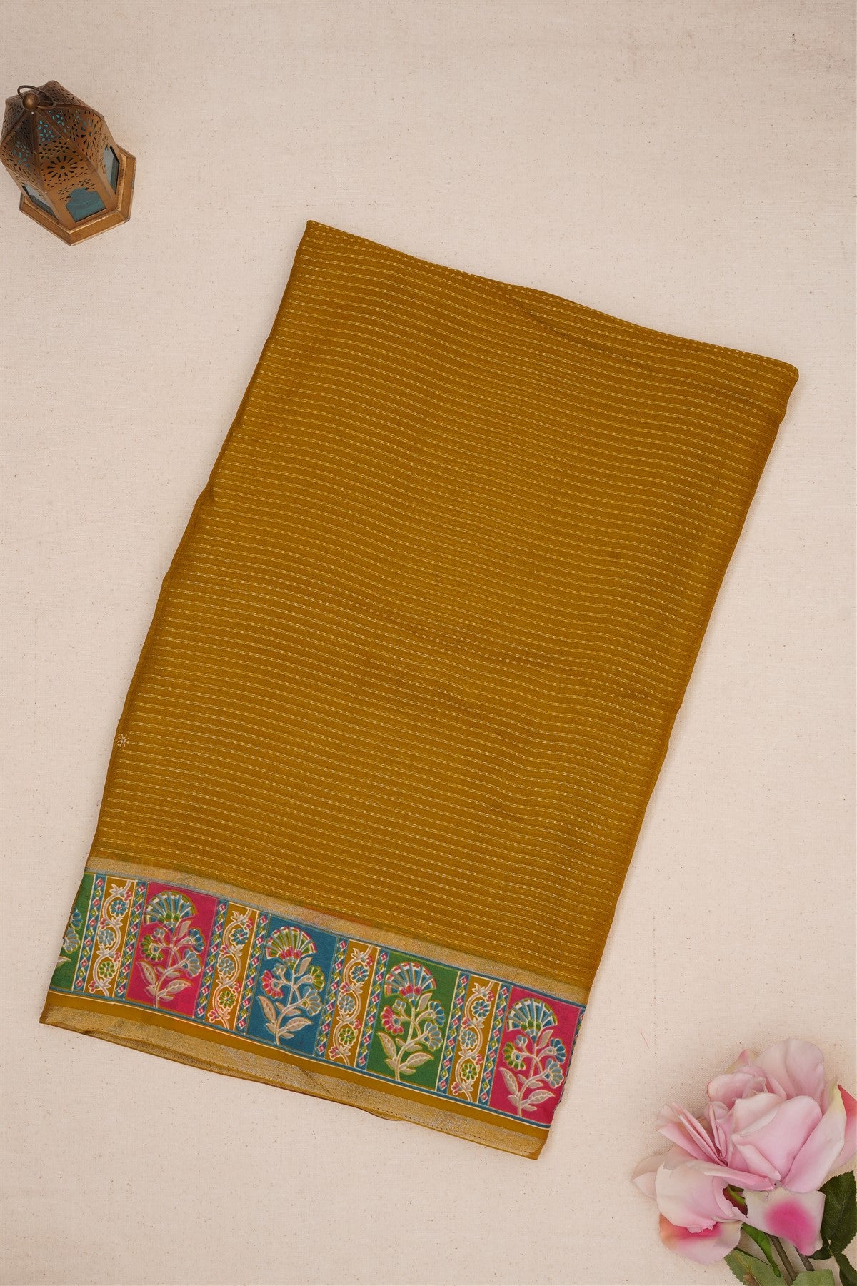 Fancy Chiffon Olive Green Saree