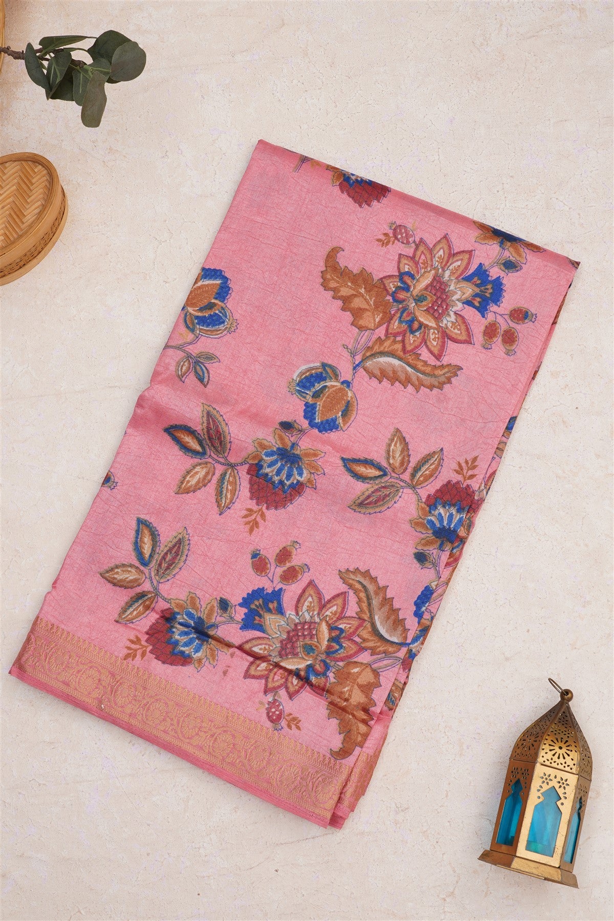 Fancy Art Silk  Light Peach Saree