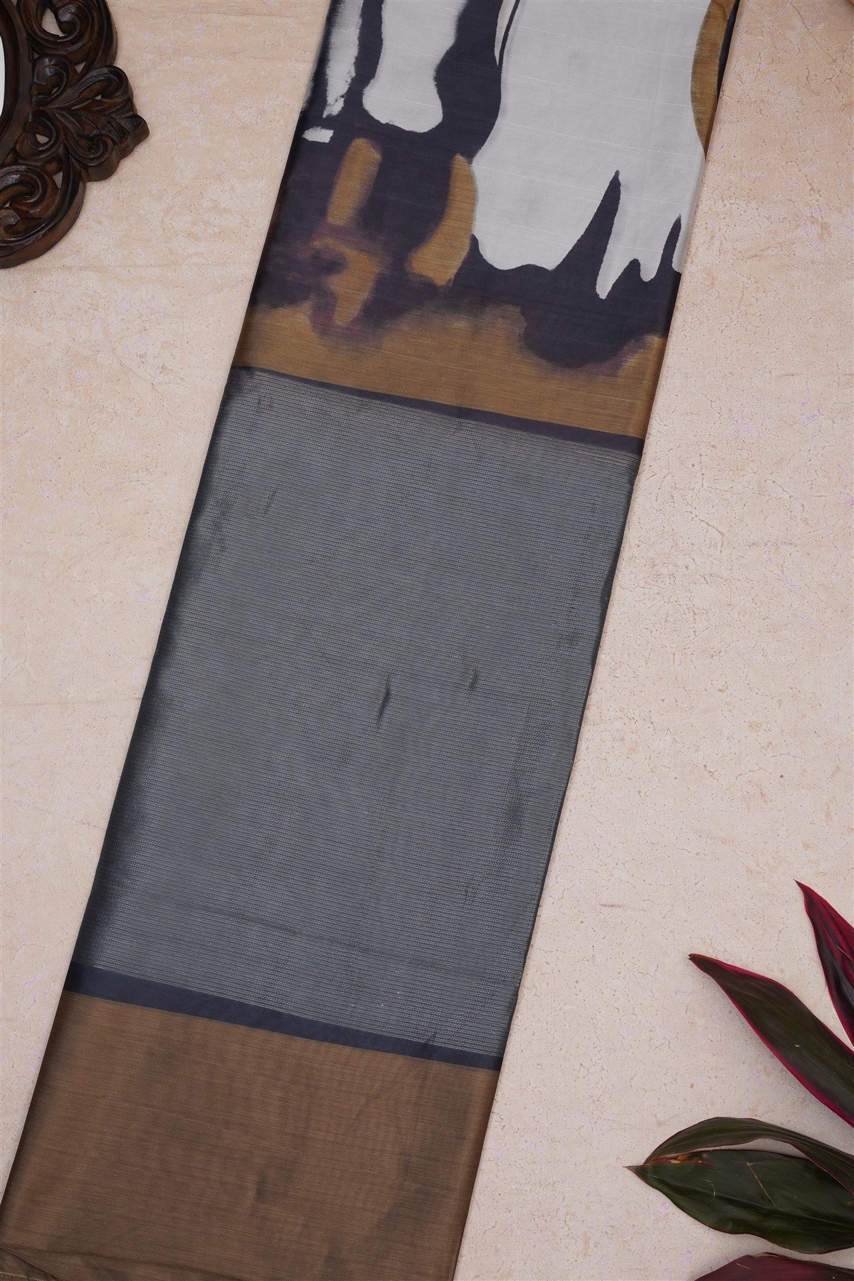 Fancy Soft Silk Light Grey Saree