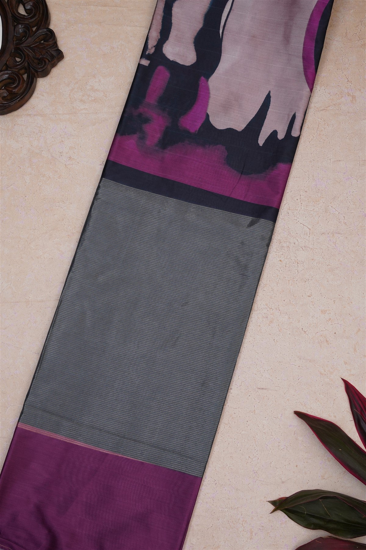 Fancy Soft Silk Rossy Brown Saree