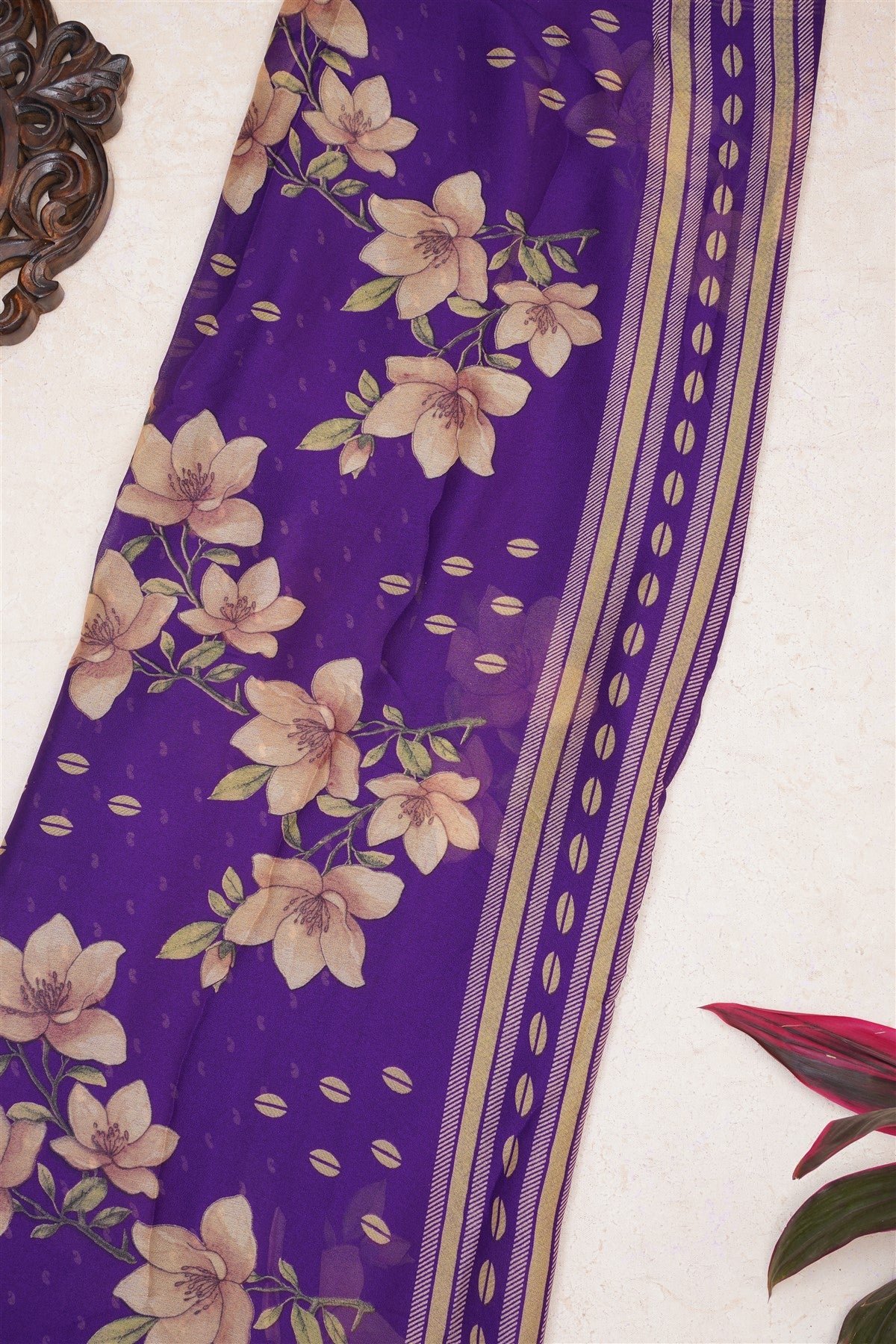 Fancy Georgette Violet Saree