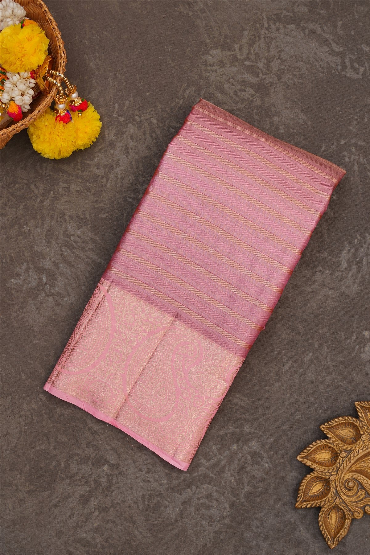 Semi Kanchipuram Tissue Silk Dual Shade Saree