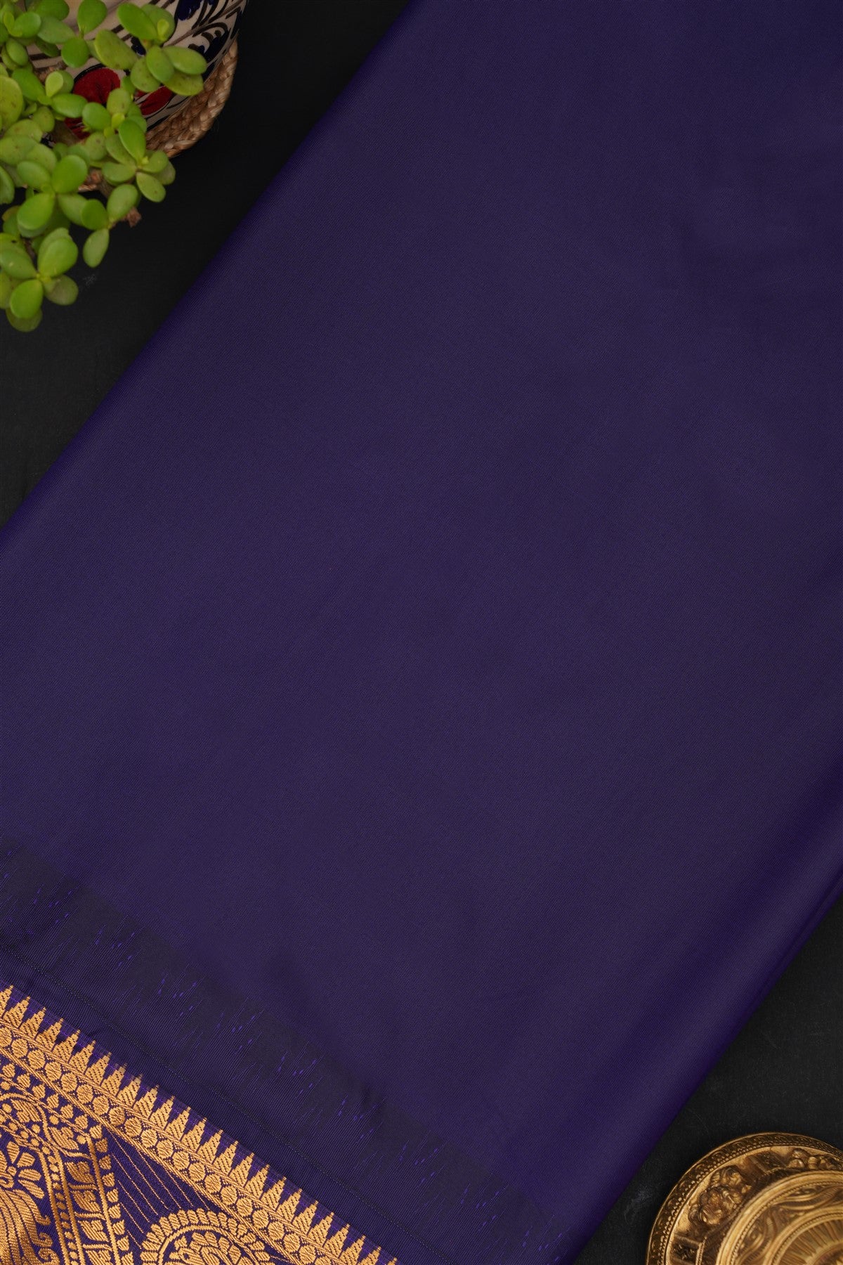 Gadwal Silk Blend Deep Pink Saree