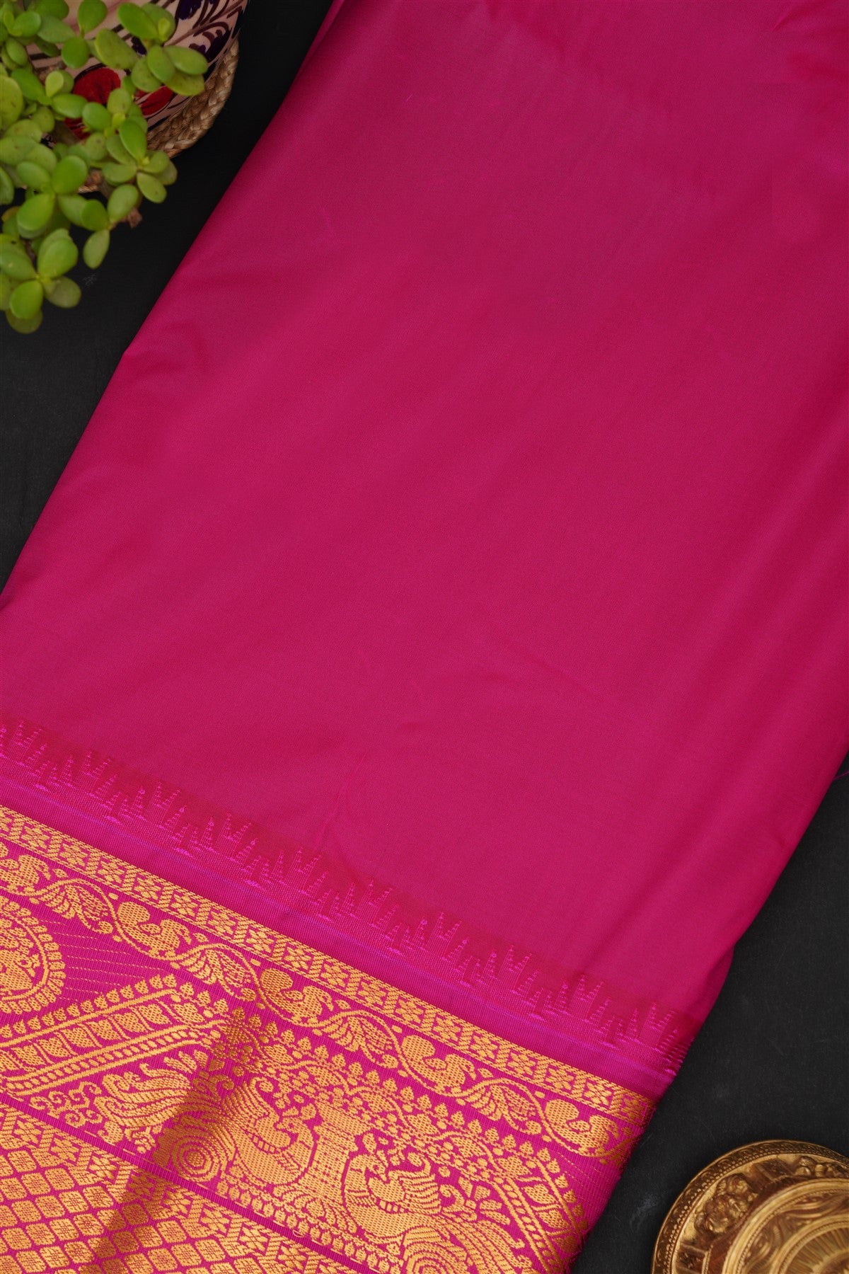 Gadwal Silk Blend Light Green Saree