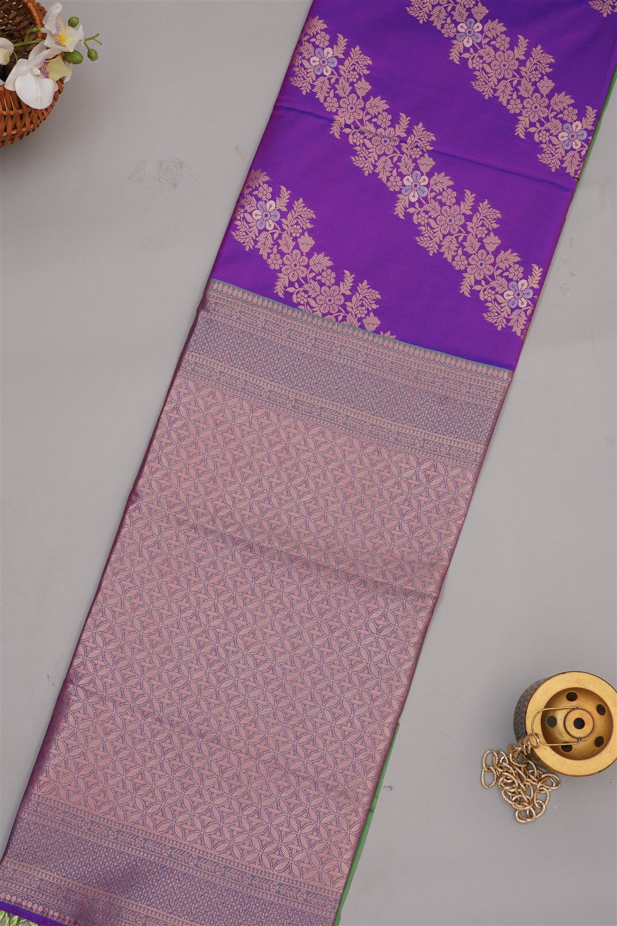 Banarasi Soft Silk Violet Saree