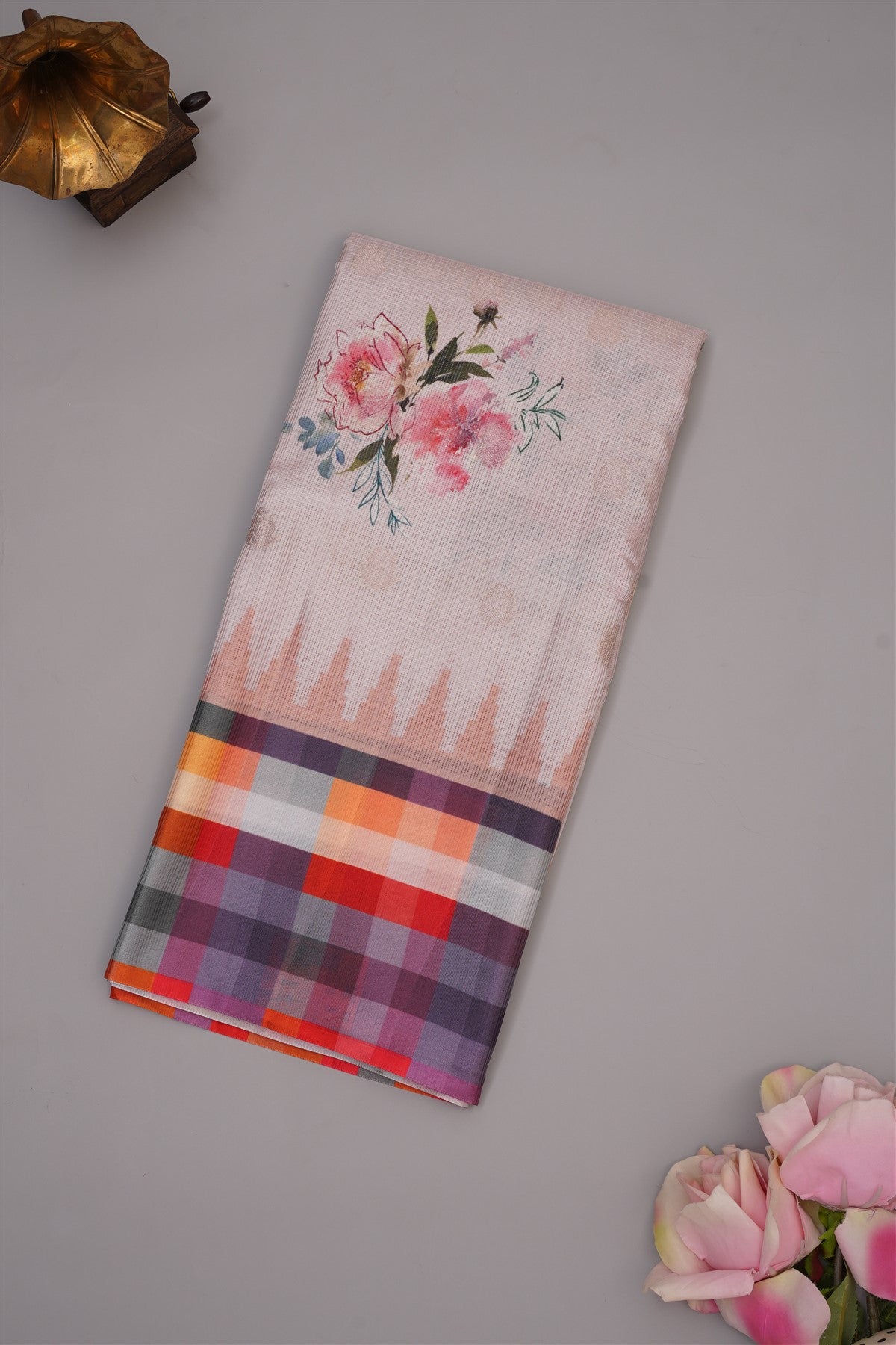 Kota Silk Kota Cream Saree