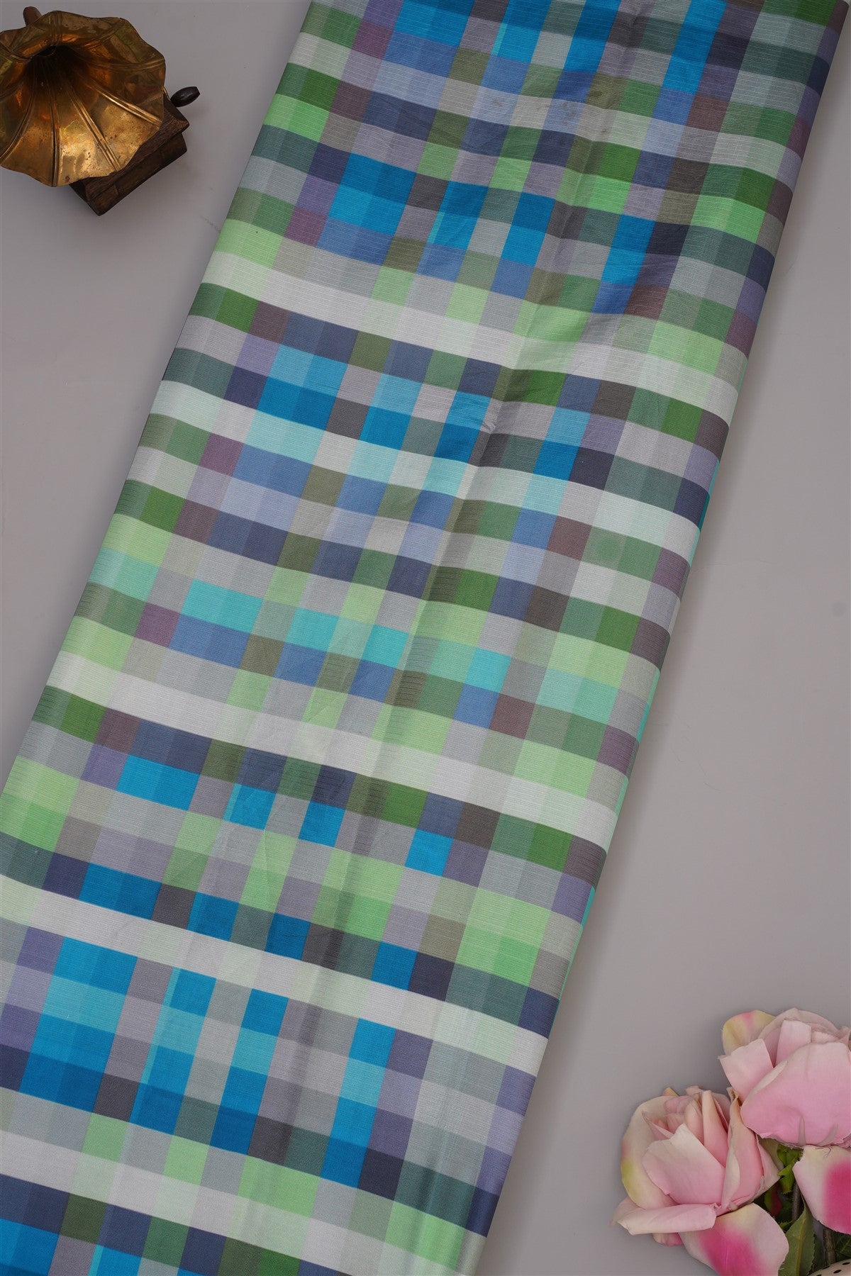 Kota Silk Kota Light Sea Green Saree