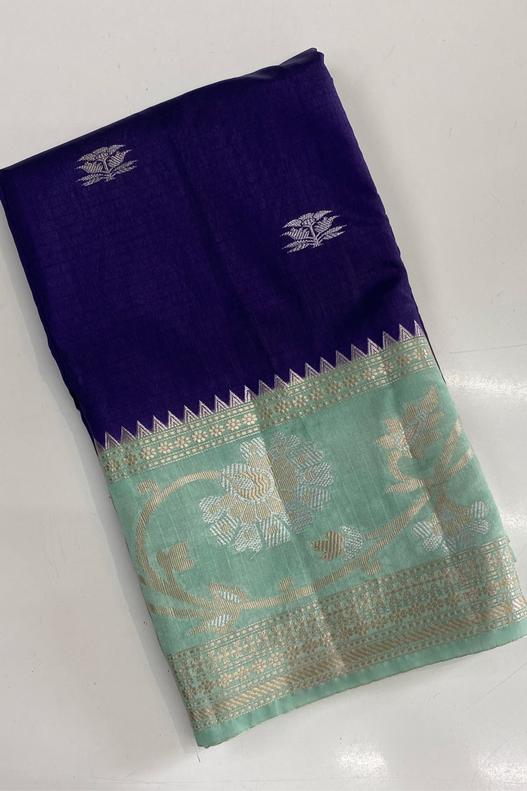 Banarasi Mango Silk Violet Saree