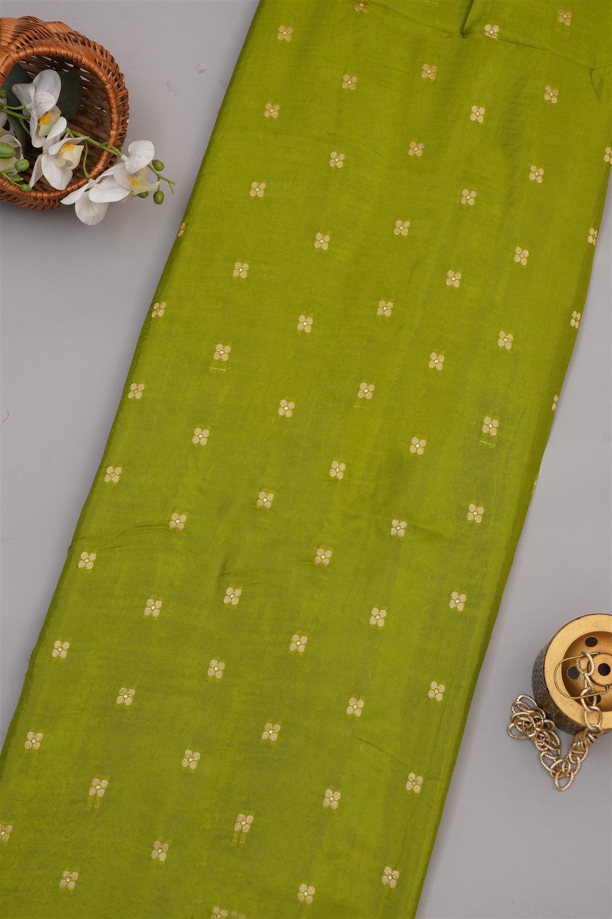 Fancy Modal Satin Silk Dark Brown Saree