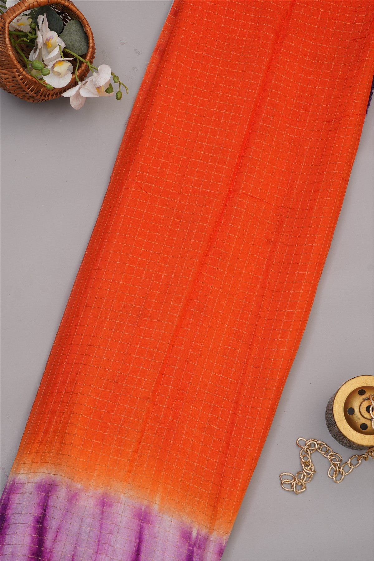 Fancy Modal Satin Silk Light Coral Saree