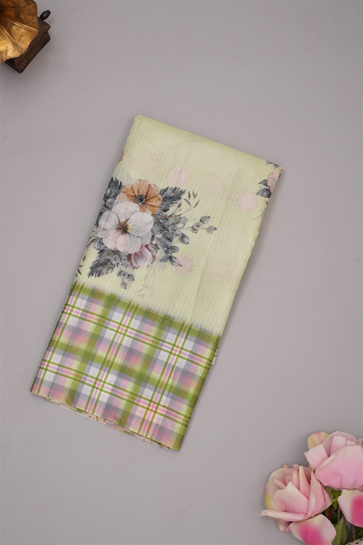 Fancy Kota Light Green Saree