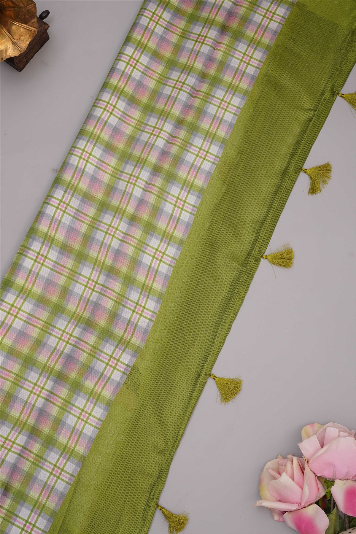 Fancy Kota Light Green Saree