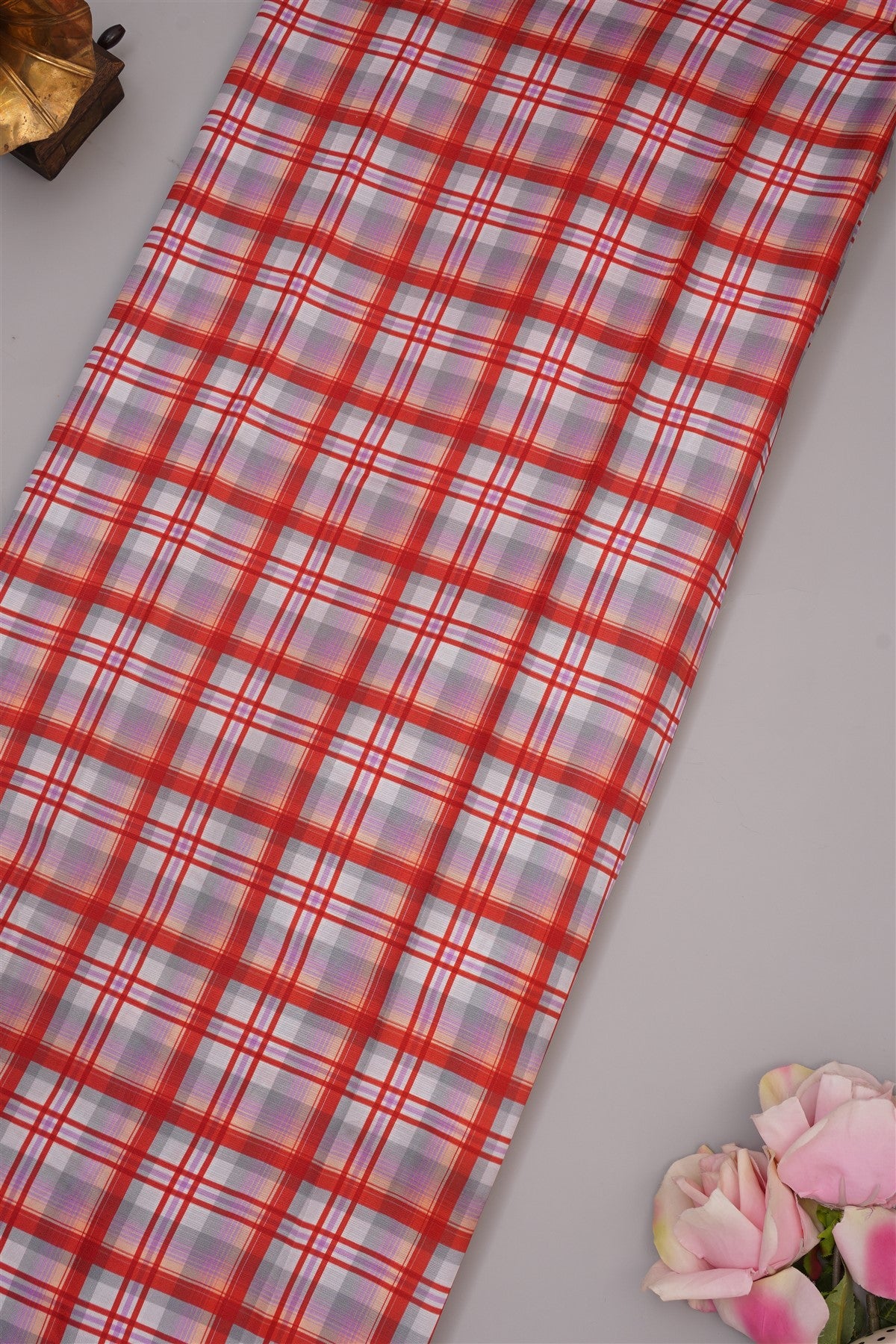 Fancy Kota Light Peach Saree