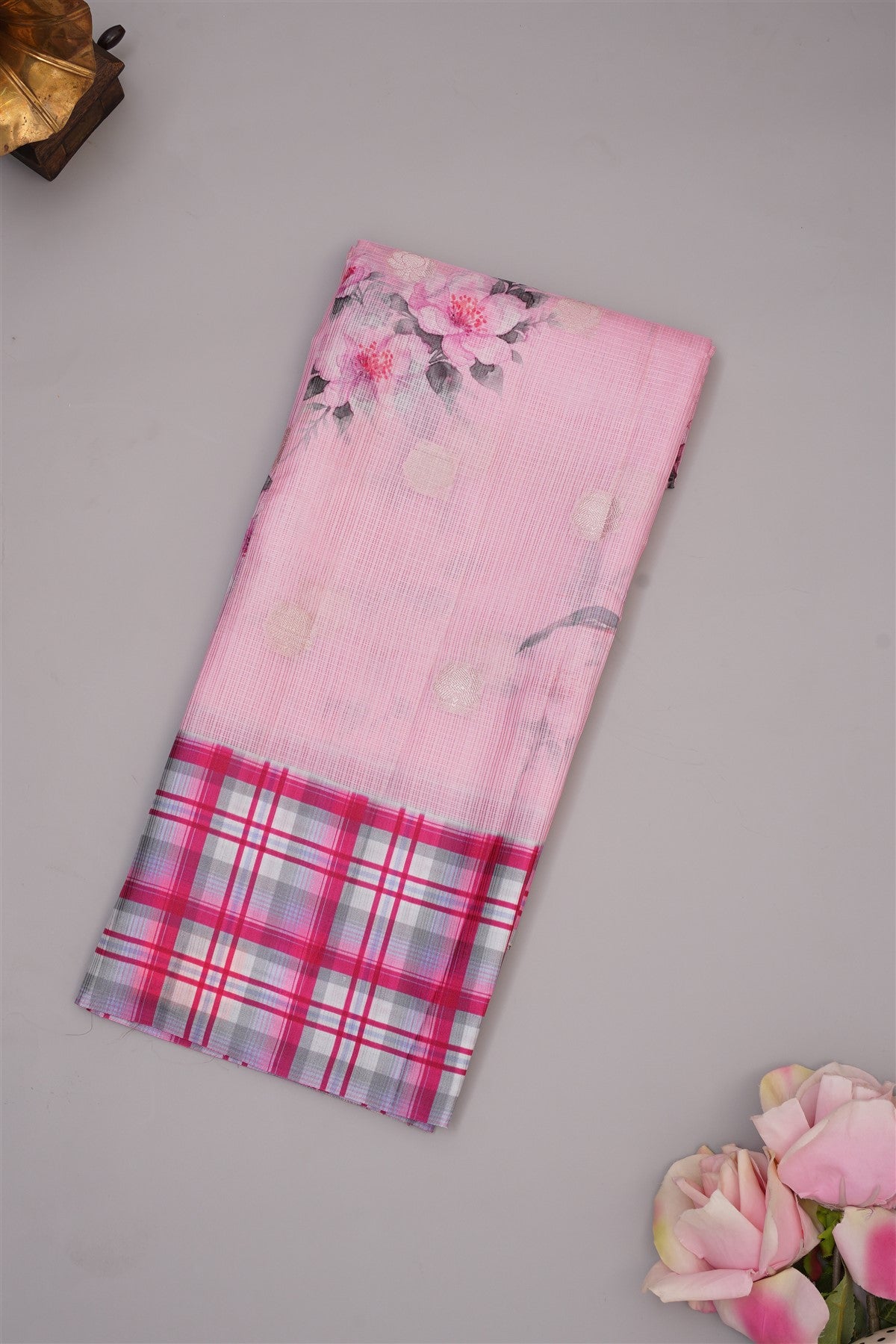 Fancy Kota Light Pink Saree