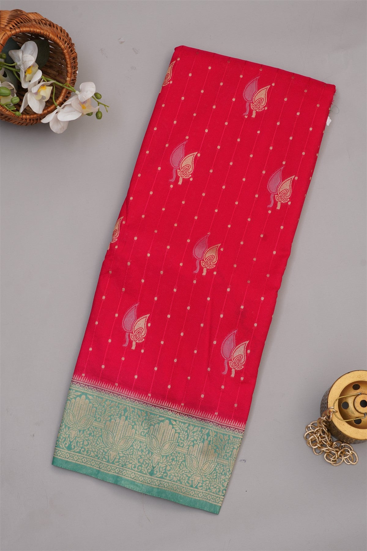 Banarasi Georgette Dark Pink Saree