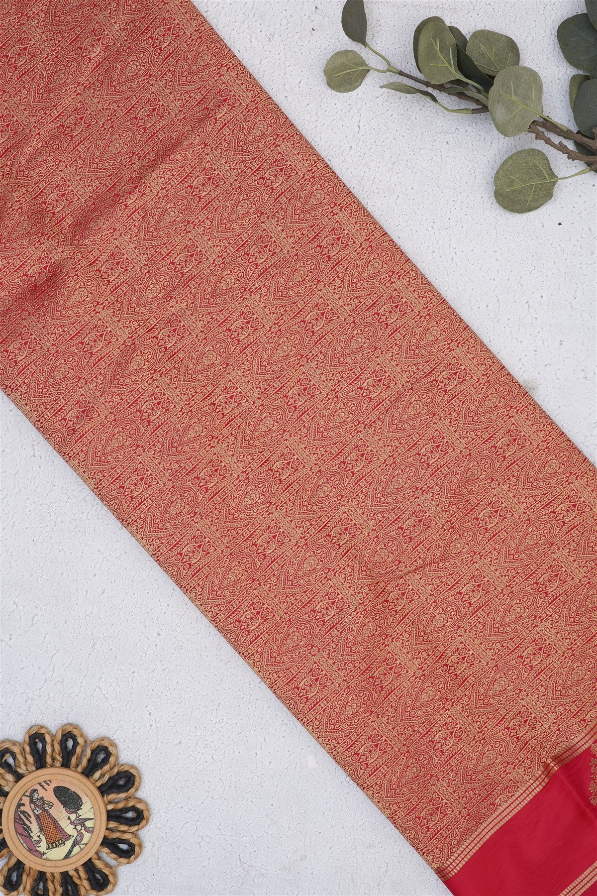 Fancy Gajji Silk Dark Pink Saree