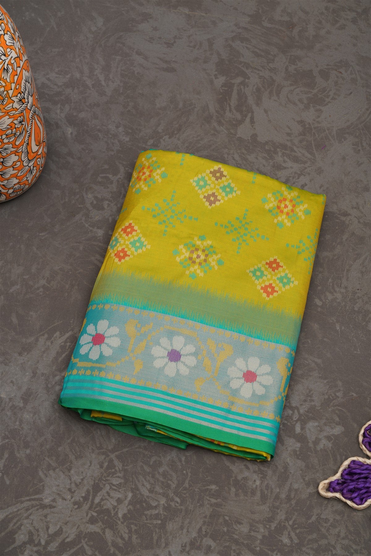 Fancy Soft Silk Olive Green Saree