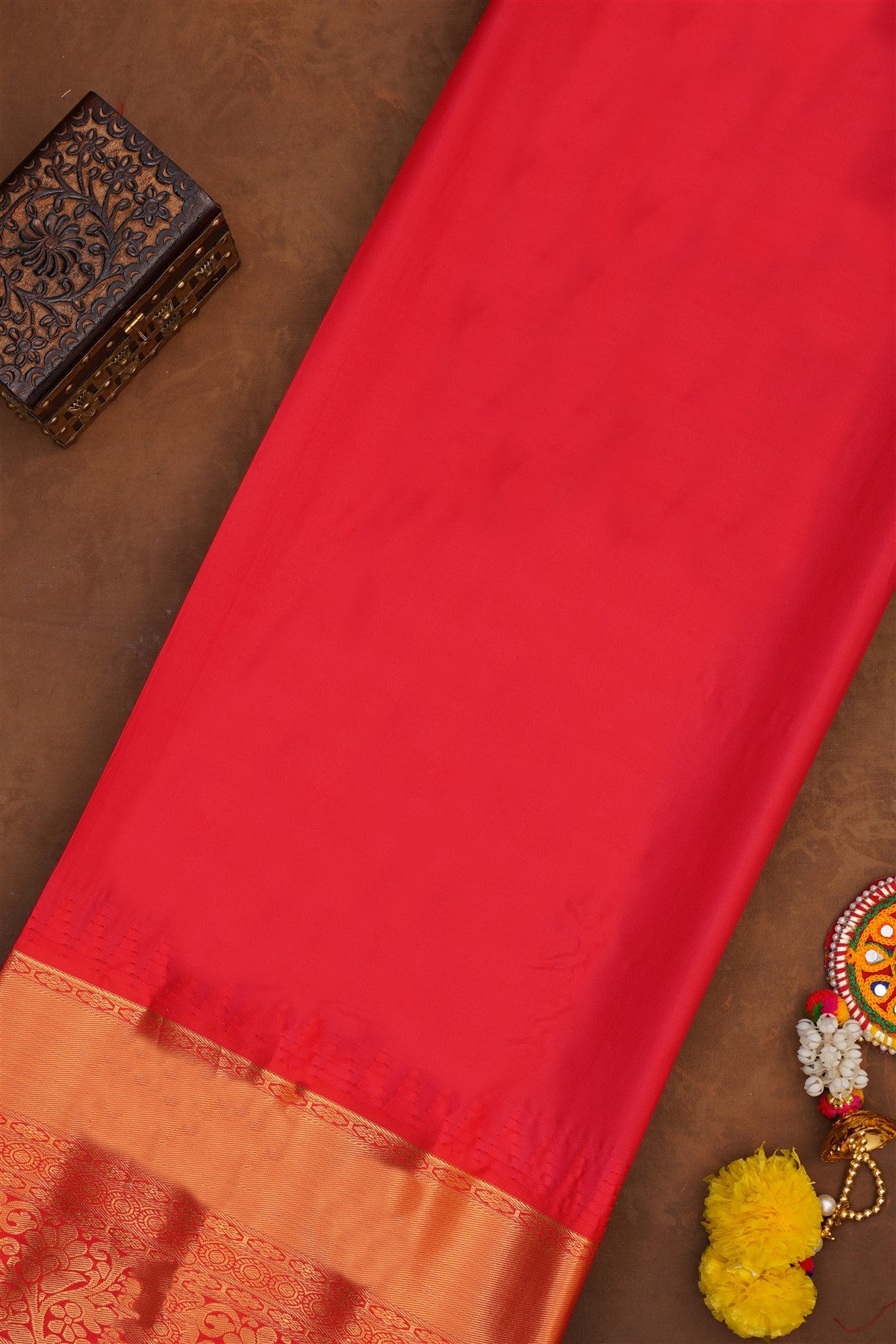 Handloom Semi Gadwal Violet Saree